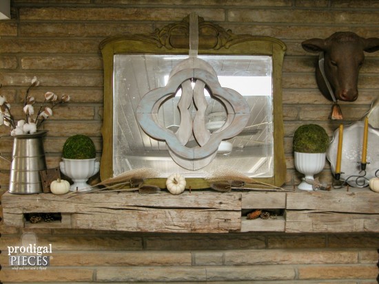 Fall Mantel with Natural and Antique finds by Larissa of Prodigal Pieces | prodigalpieces.com