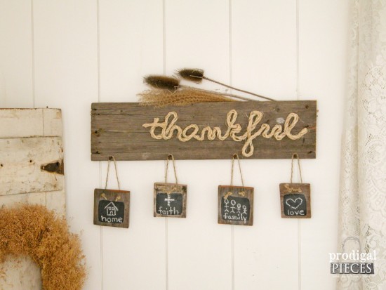Make Your Own Thanksgiving (or Anytime) Thankful Sign with Tutorial by Prodigal Pieces | prodigalpieces.com