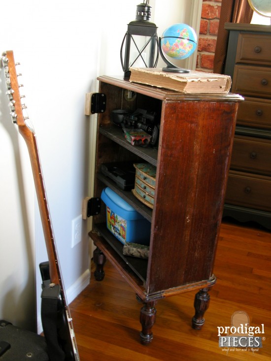 Hidden Storage in Antique Radio | prodigalpieces.com