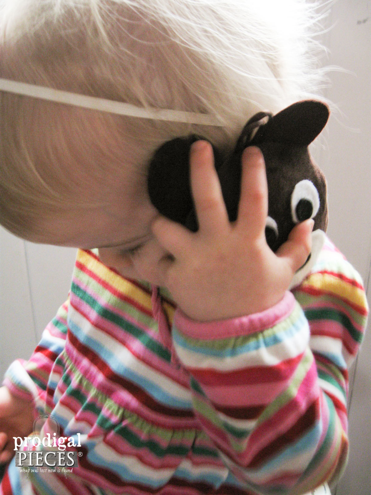 Toddler Girl with Boo-Boo Bear by Prodigal Pieces | prodigalpieces.com #prodigalpieces