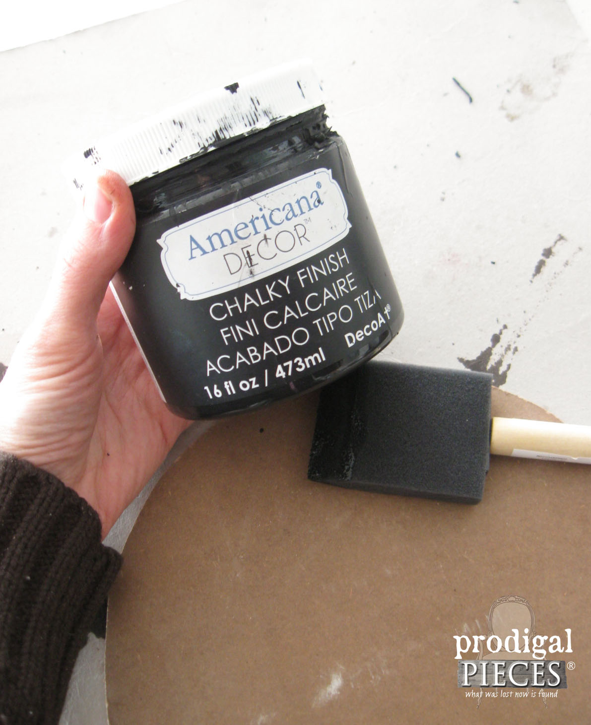 Faux Chalkboard with DecoArt Chalky Finish Carbon | Prodigal Pieces | www.prodigalpieces.com