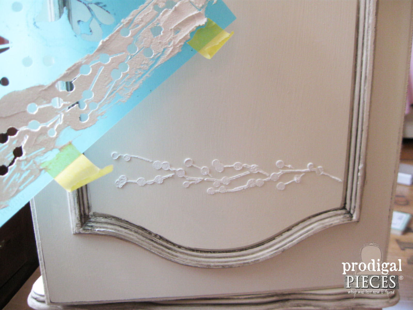 Removing Stencil from Embossing | Prodigal Pieces | prodigalpieces.com