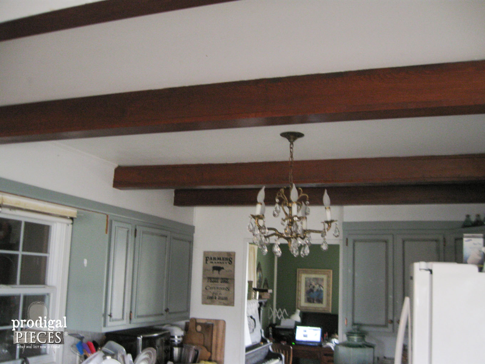 Faux Barn Beams in Kitchen | Prodigal Pieces | www.prodigalpieces.com