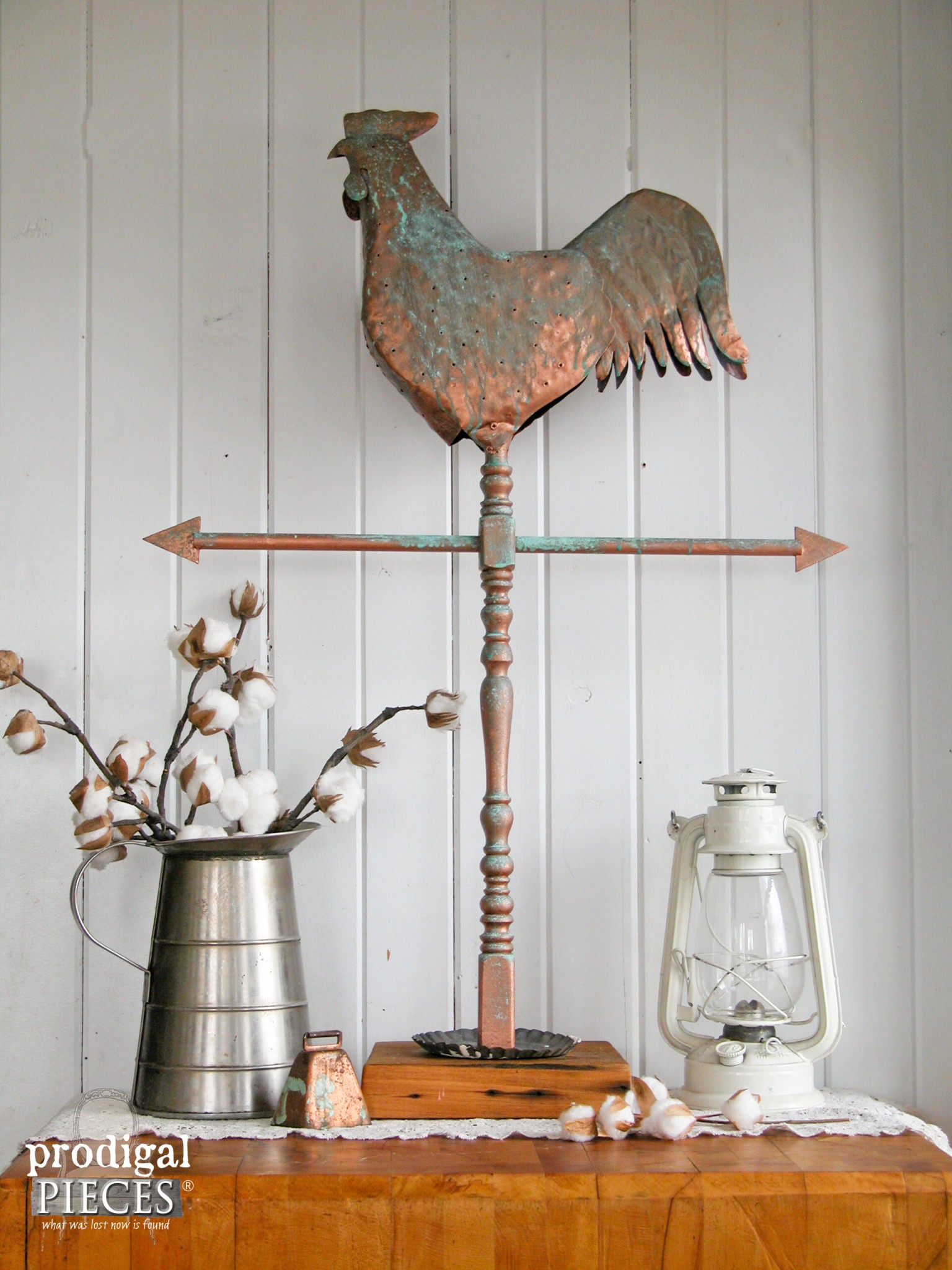 Faux Copper Weather Vane from Reclaimed Parts by Prodigal Pieces | www.prodigalpieces.com