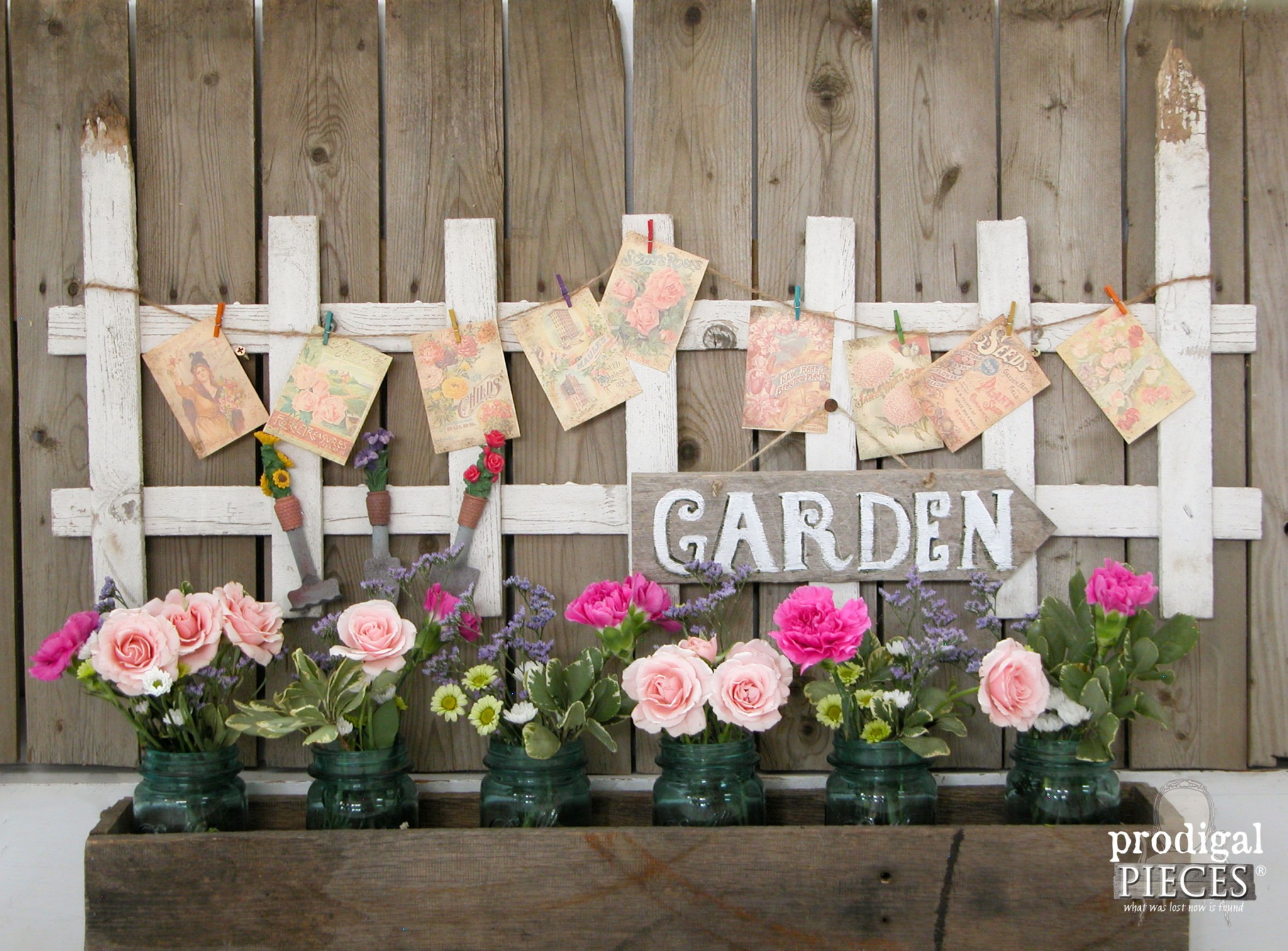 Repurposed Garden Decor from Curbside Picket Fence by Prodigal Pieces | www.prodigalpieces.com