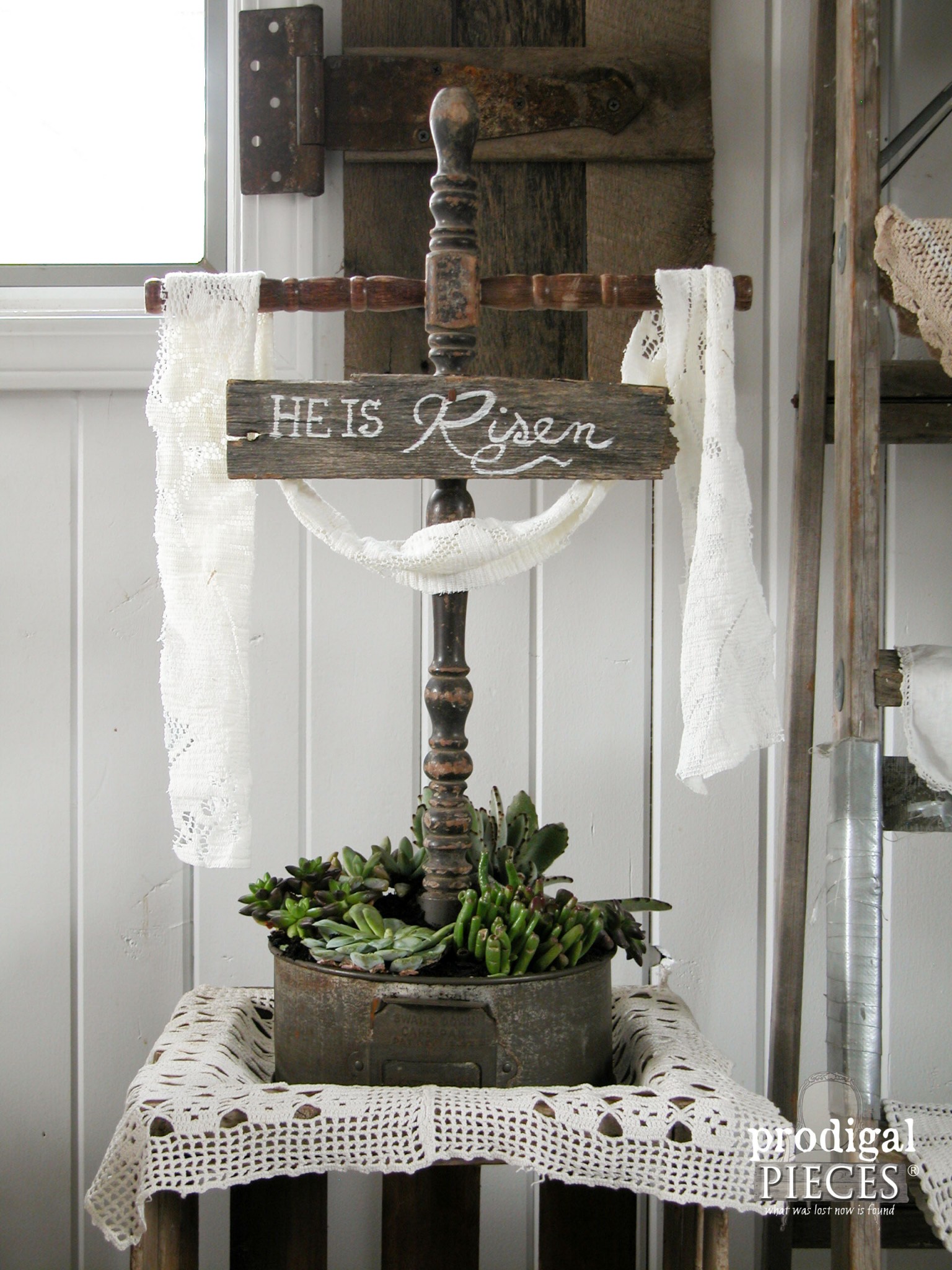 Repurposed Easter Cross from Salvaged Junk by Prodigal Pieces | prodigalpieces.com