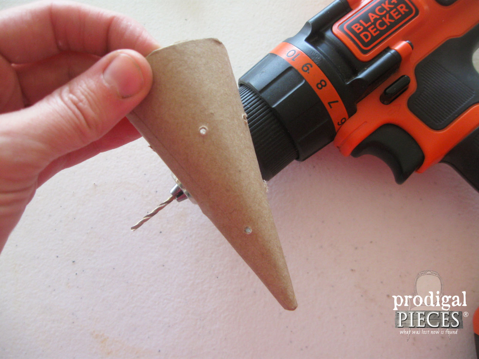 Drilling Cone for Carrot Cat Toy | Prodigal Pieces | www.prodigalpieces.com