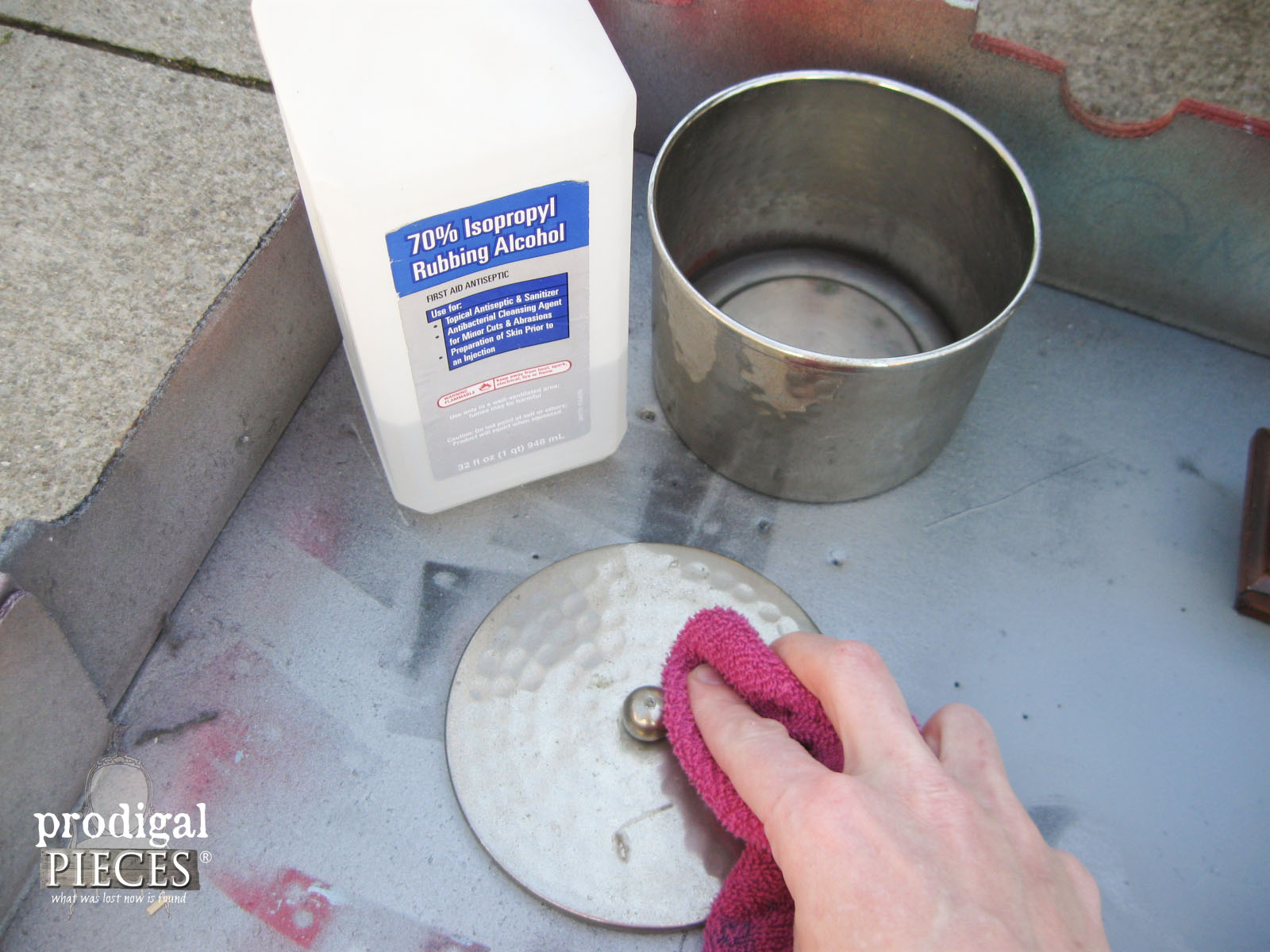 Using Rubbing Alcohol to Prep Surface for Paint | Prodigal Pieces | prodigalpieces.com