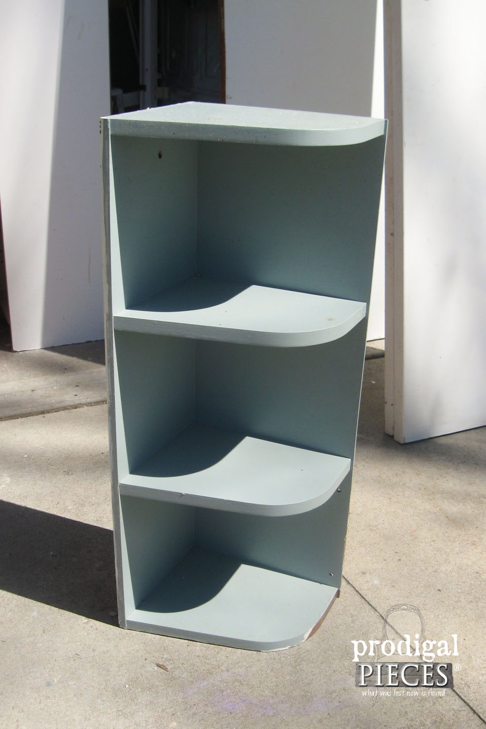 Kitchen Shelf Before Repurposed Storage Bins | Prodigal Pieces | www.prodigalpieces.com