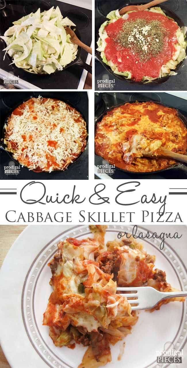 Quick & Easy Nourishing Cabbage Skillet Pizza by Prodigal Pieces | prodigalpieces.com