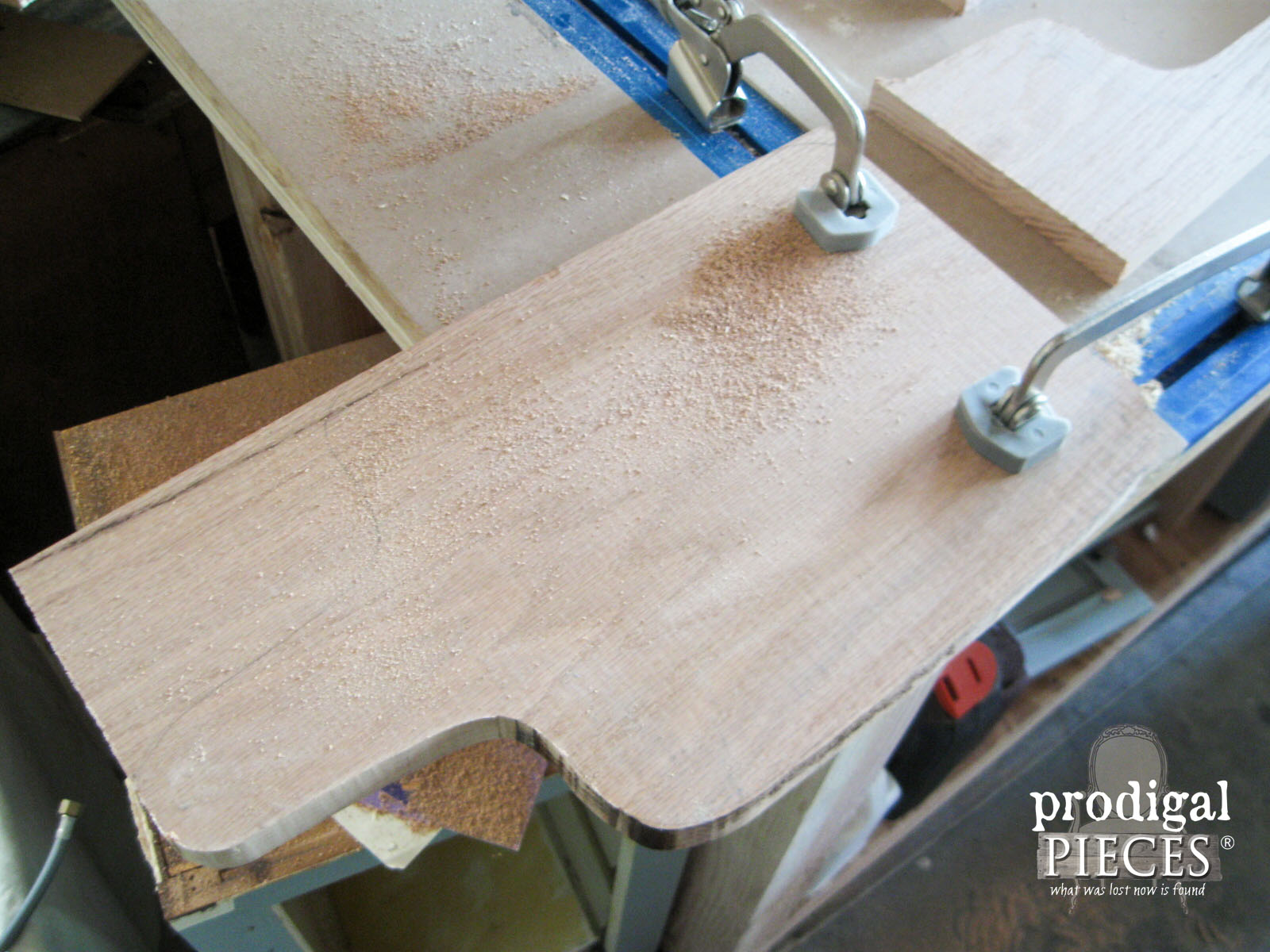 Cutting Out the Farmhouse Cutting Board | Prodigal Pieces | www.prodigalpieces.com