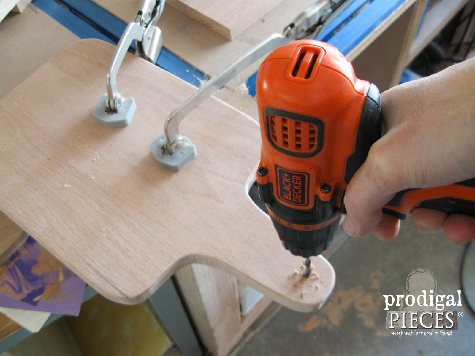 Drilling Cutting Board Handle | Prodigal Pieces | www.prodigalpieces.com