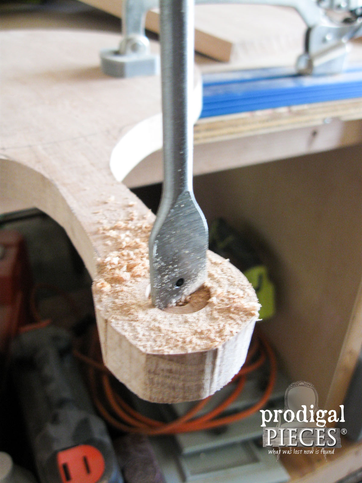 Adding Handle Hole with Spade Bit | Prodigal Pieces | www.prodigalpieces.com