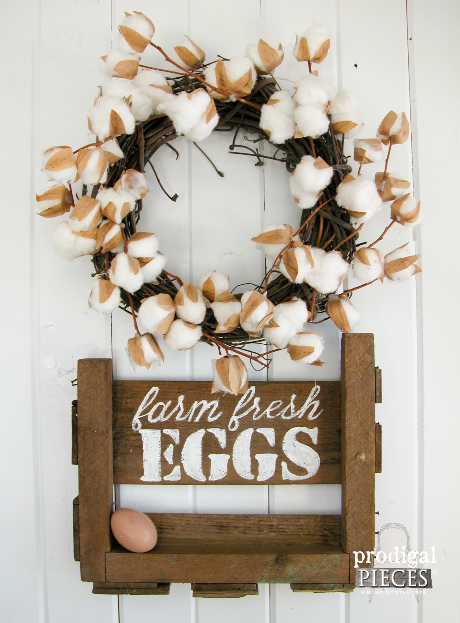 Handmade Repurposed Crate "Farm Fresh Eggs" Sign by Prodigal Pieces | www.prodigalpieces.com