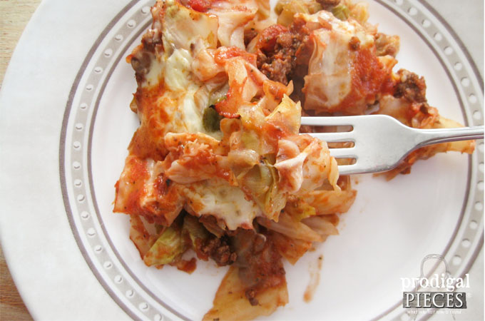 Featured Cabbage Pizza or Lasagna by Prodigal Pieces | www.prodigalpieces.com