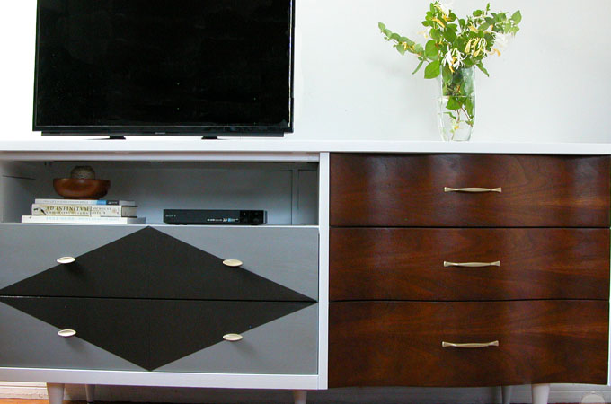 Featured Mid Century Modern Entertainment Console by Prodigal Pieces | www.prodigalpieces.com