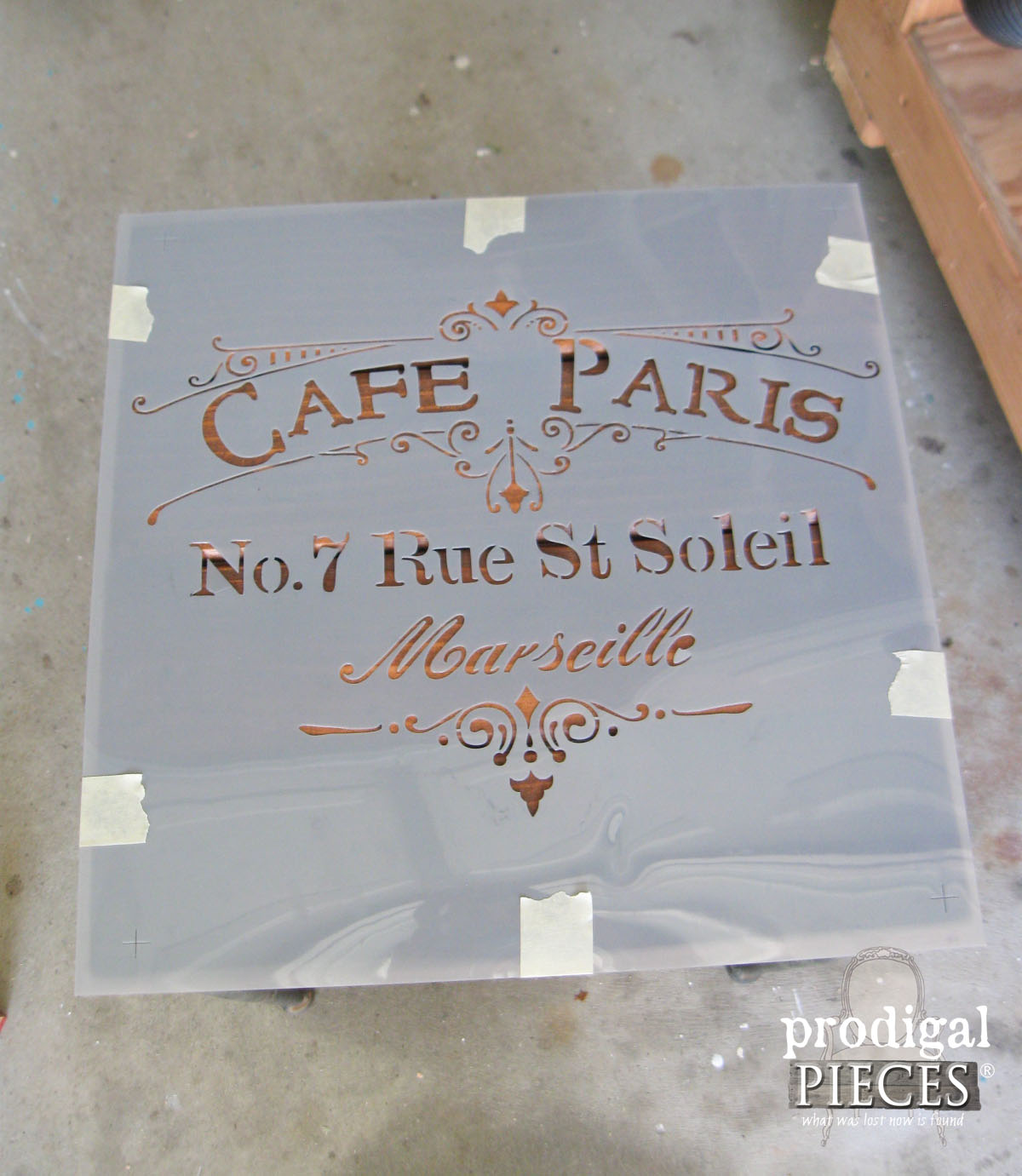 Cafe Paris Stencil by DecoArt for Outdoor Table | Prodigal Pieces | www.prodigalpieces.com