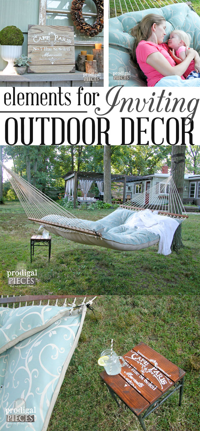 How to Create and Inviting Outdoor Decor Space by Prodigal Pieces | www.prodigalpieces.com