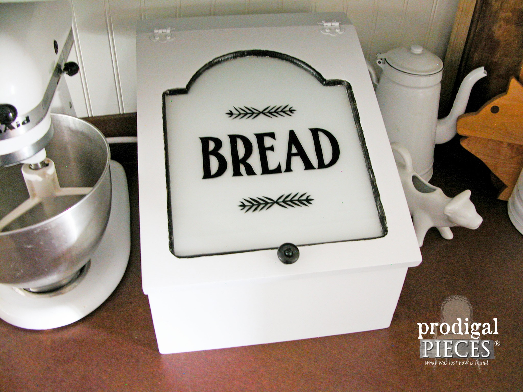 Vintage Bread Box Upcycled into Farmhouse Charging Station by Prodigal Pieces | www.prodigalpieces.com