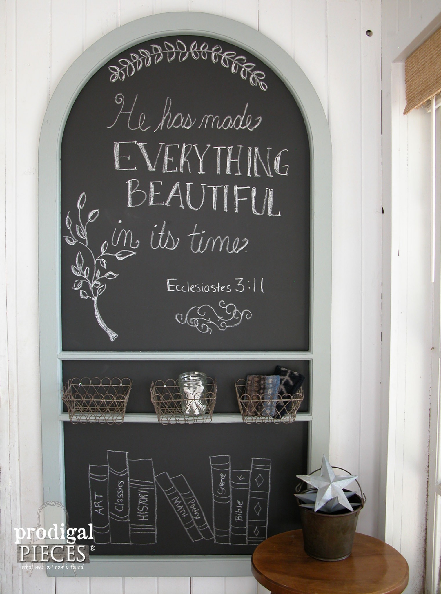 DIY Chalkboard from Repurposed Screen Door by Prodigal Pieces | www.prodigalpieces.com