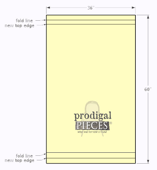 Diagram for Making Pet Bed Pillow Case | Prodigal Pieces | www.prodigalpieces.com