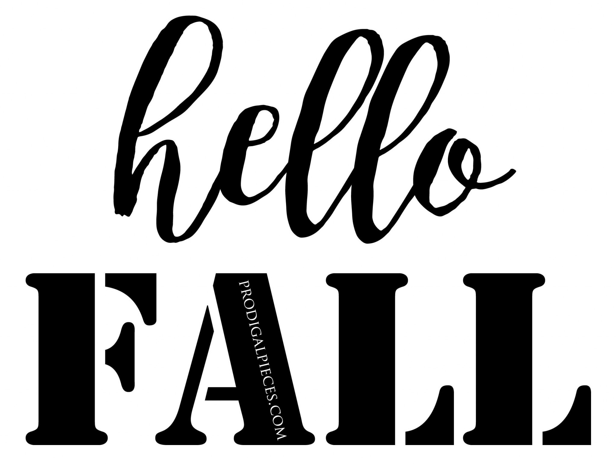 Printable Hello Fall Graphic by Prodigal Pieces | www.prodigalpieces.com