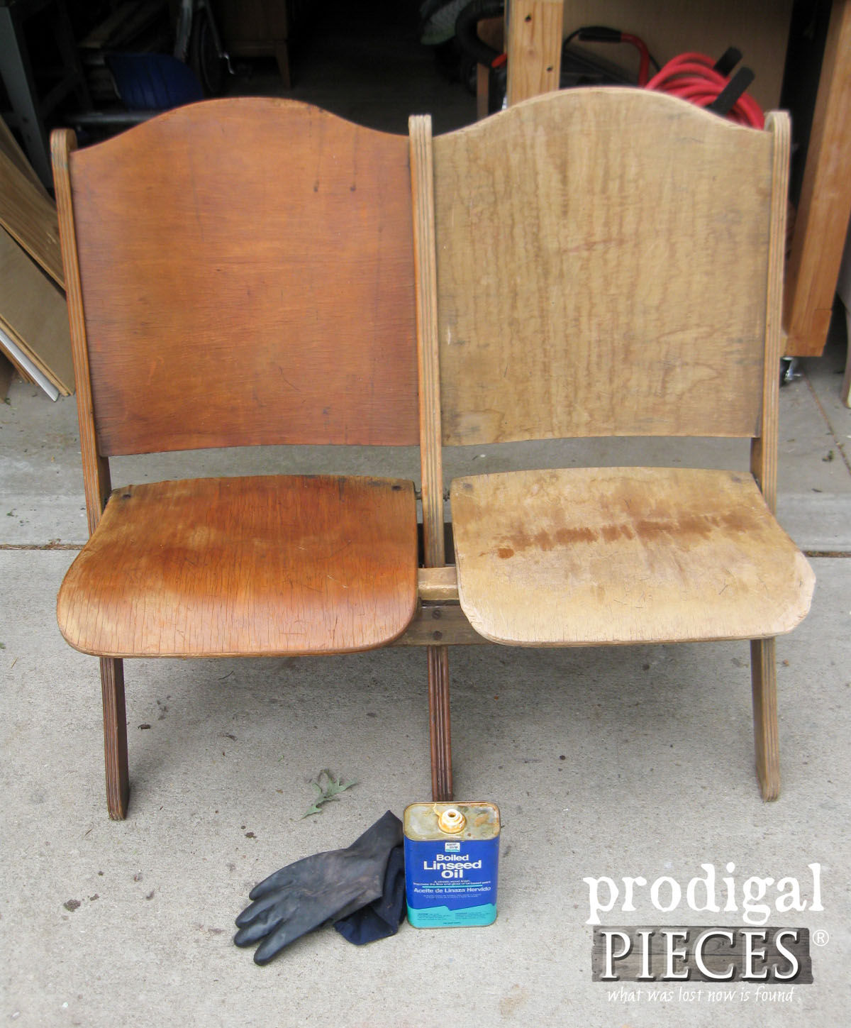 Old Theater Seats Revived with Easy Treatment to Refresh Old Wood | Prodigal Pieces | prodigalpieces.com