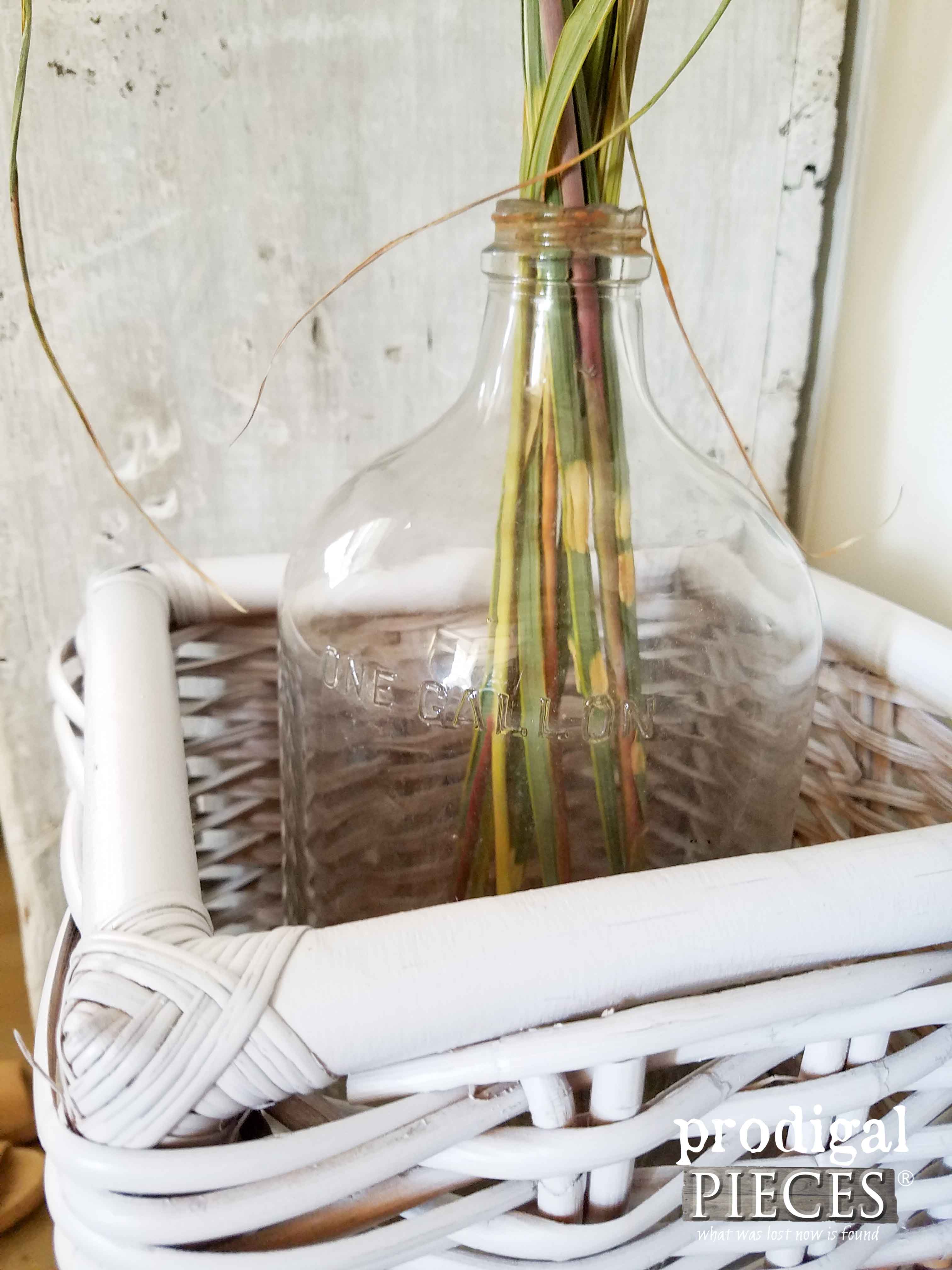 Repurposed Gallon Glass Jar to Hold Natural Grass Display | Prodigal Pieces | www.prodigalpieces.com