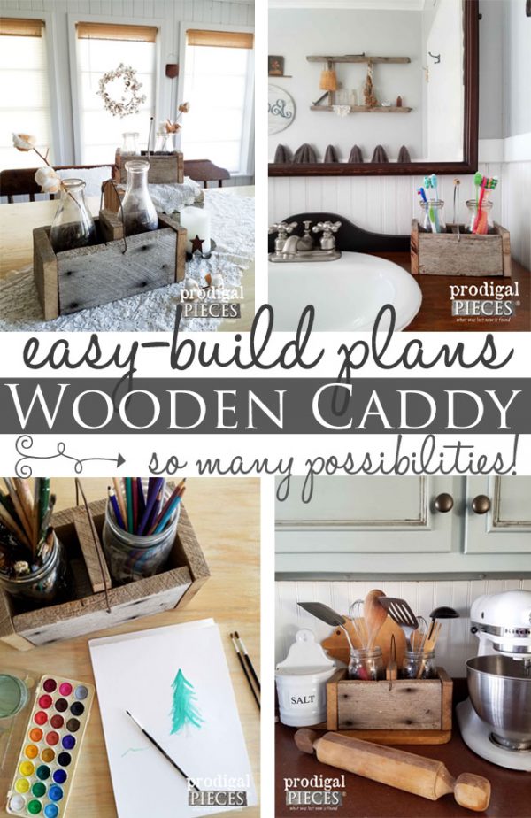 Wooden Caddy Tutorial ~ DIY Farmhouse Style - Prodigal Pieces