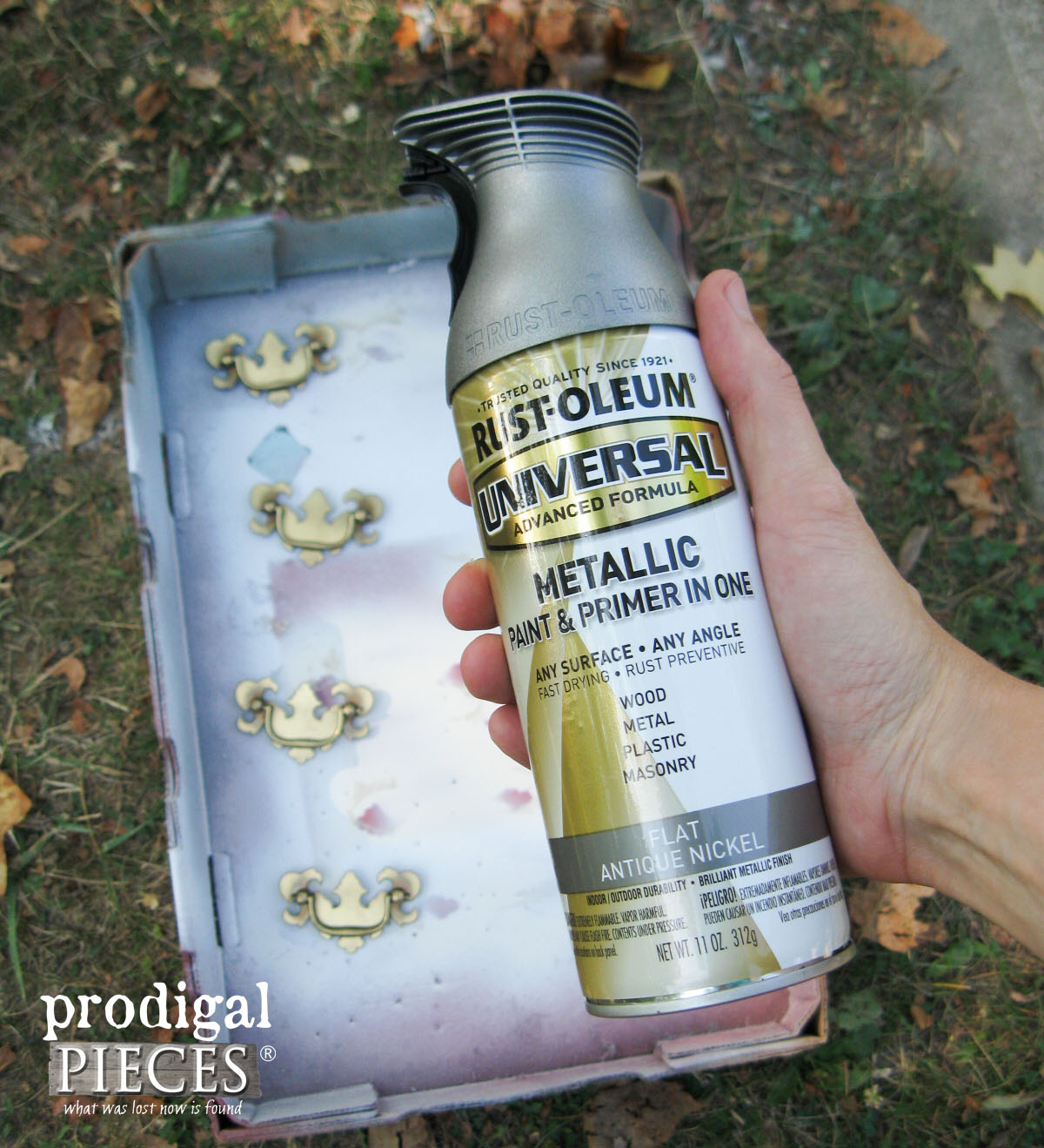 Antique Nickel Spray Paint for Nightstand Pulls | Prodigal Pieces | prodigalpieces.com