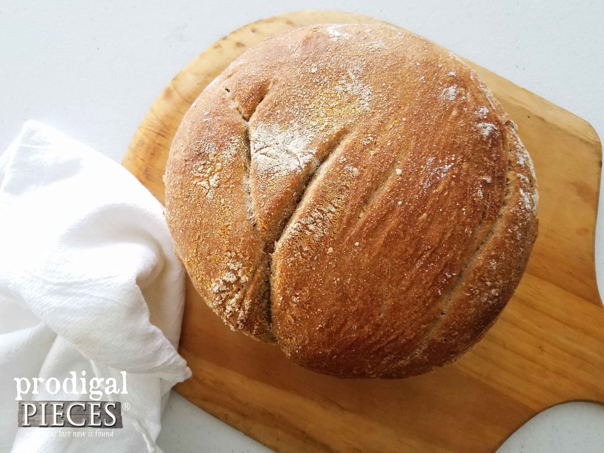 Recipe for Artisan No-Knead Wheat Bread by Prodigal Pieces | prodigalpieces.com