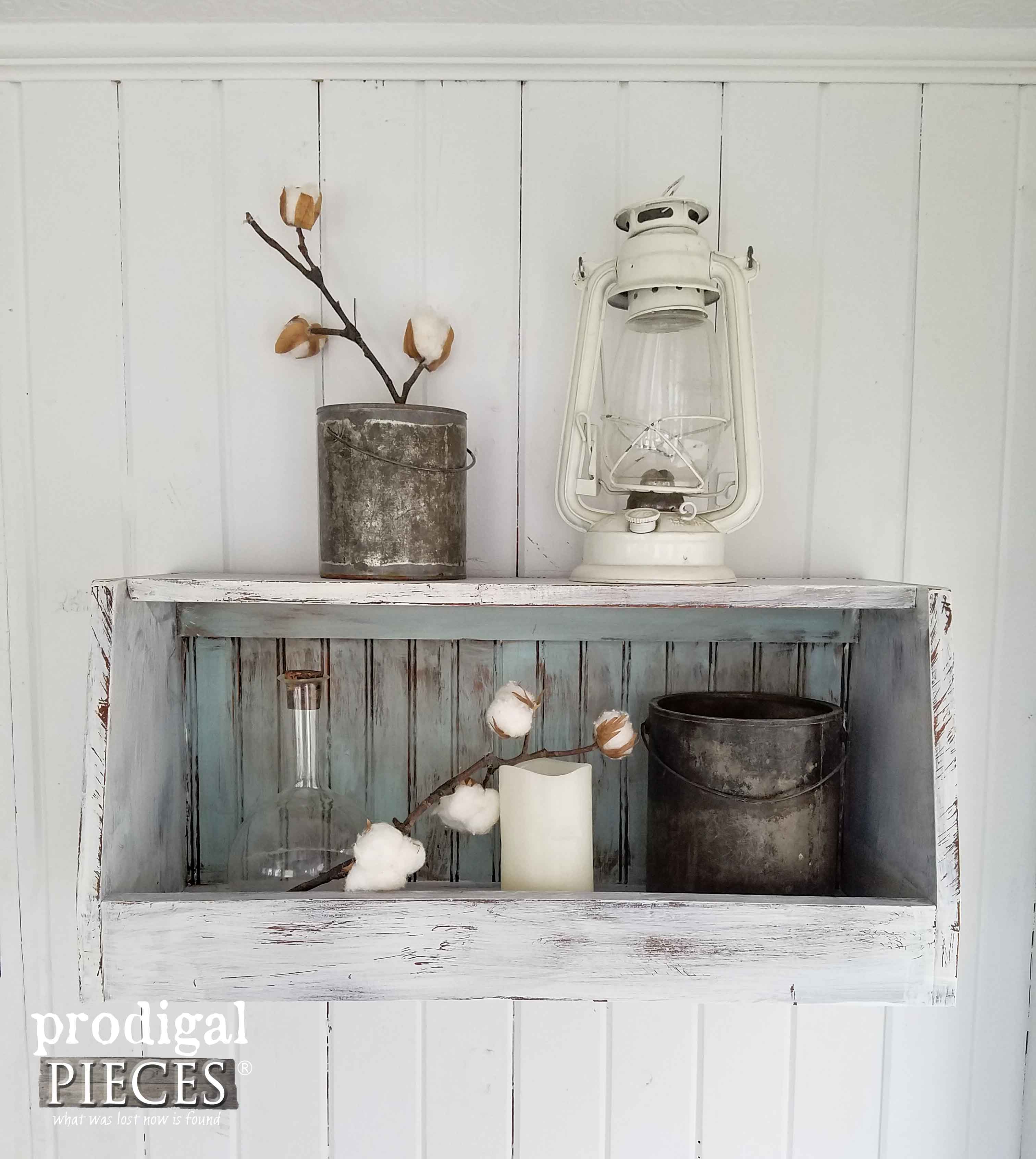 Farmhouse Wall Bin from Repurposed Headboard by Prodigal Pieces | prodigalpieces.com