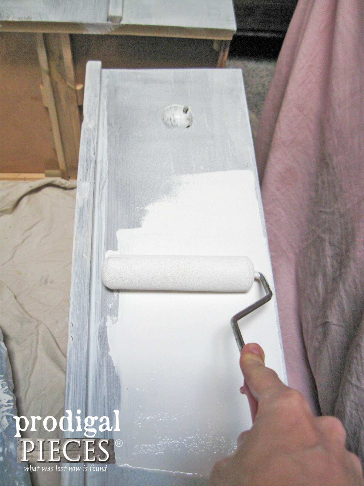 Painting Dresser Drawer | How to Paint Furniture | prodigalpieces.com