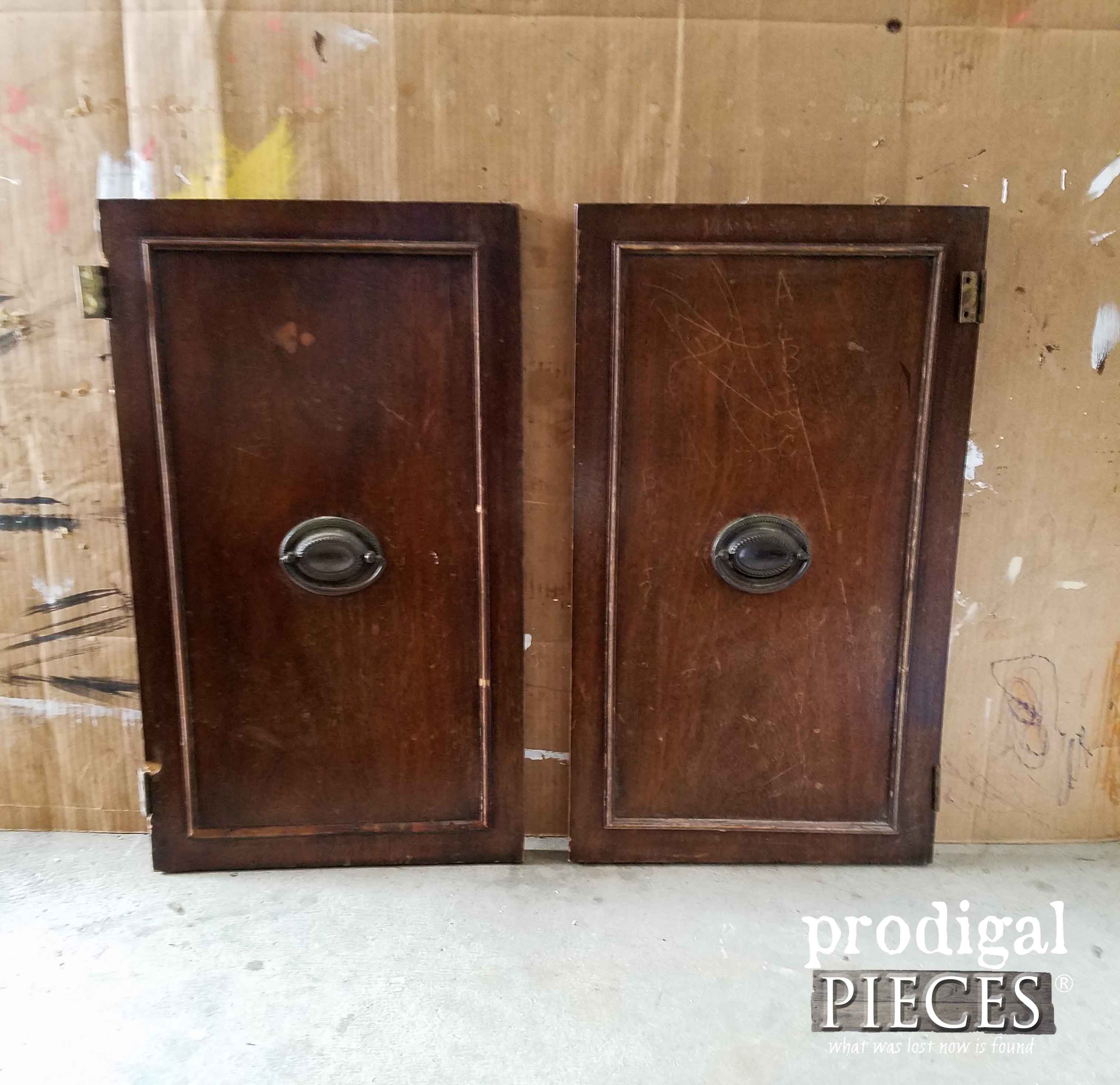 Cupboard Doors Before Repurposing | Prodigal Pieces | prodigalpieces.com