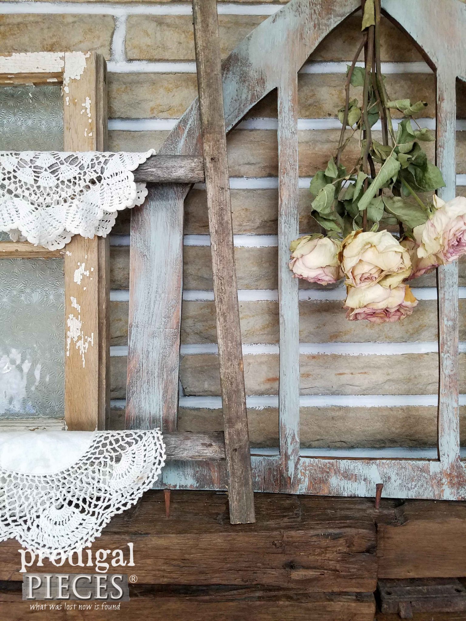 Collected Vignette of Salvaged Finds and Vintage Textiles by Prodigal Pieces | prodigalpieces.com