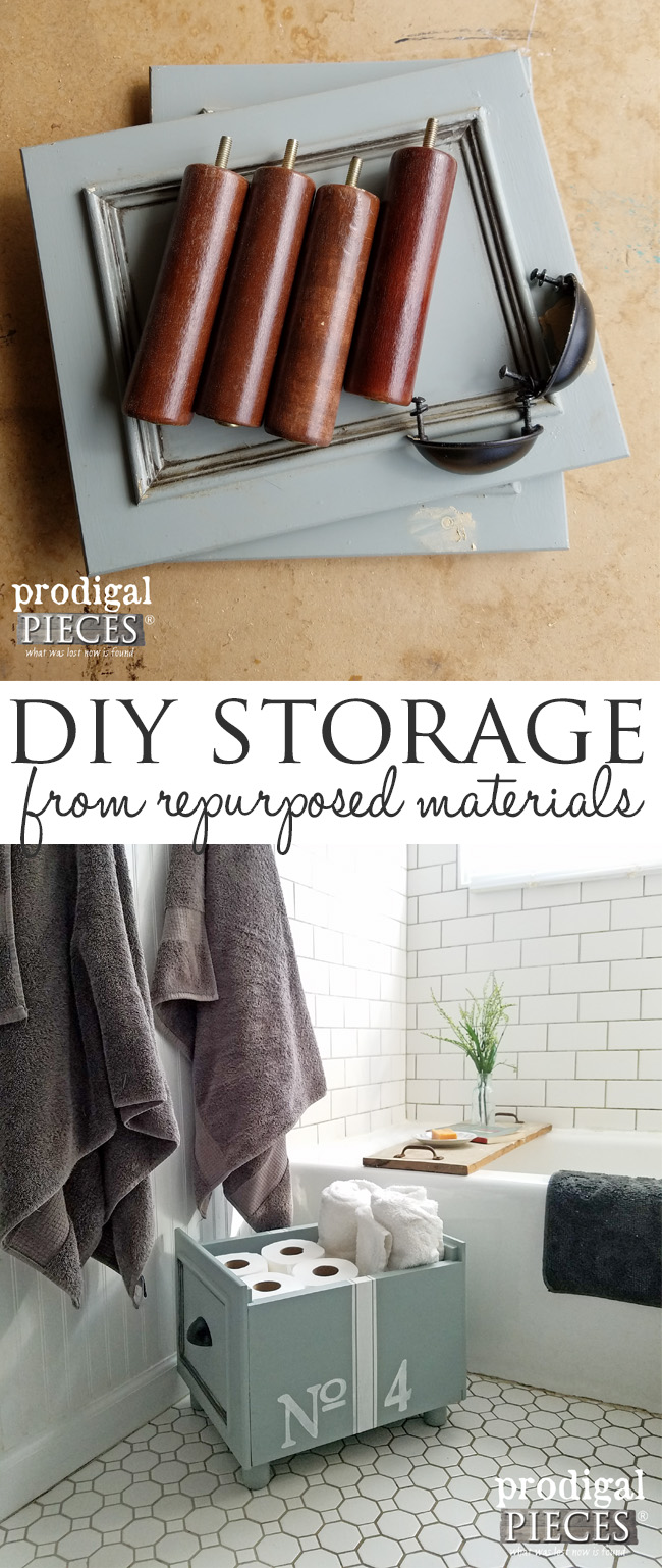 Make your house your home by creating DIY storage out of repurposed materials. Come see how Prodigal Pieces did it here at prodigalpieces.com