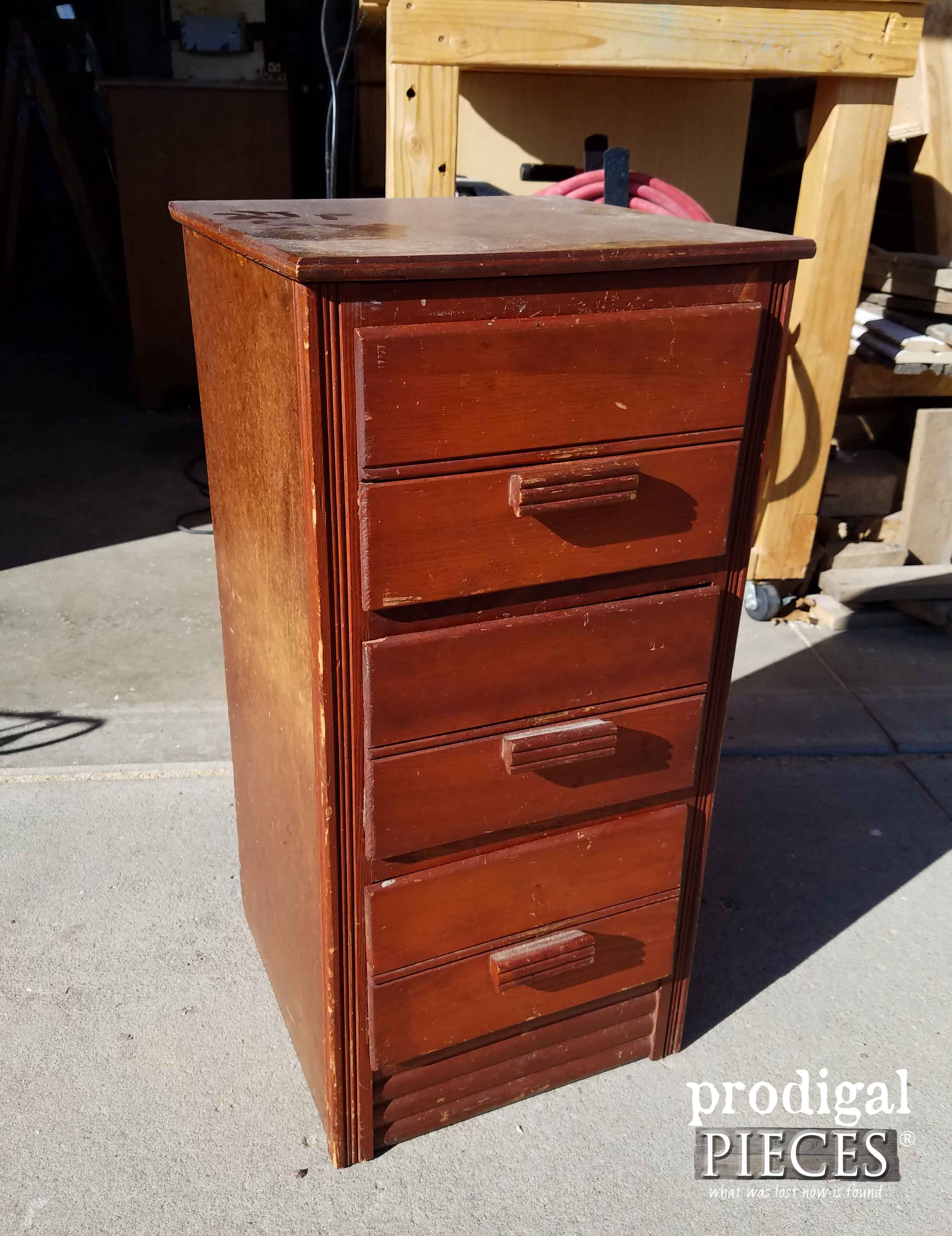 Filing Cabinet Before Makeover by Prodigal Pieces | prodigalpieces.com