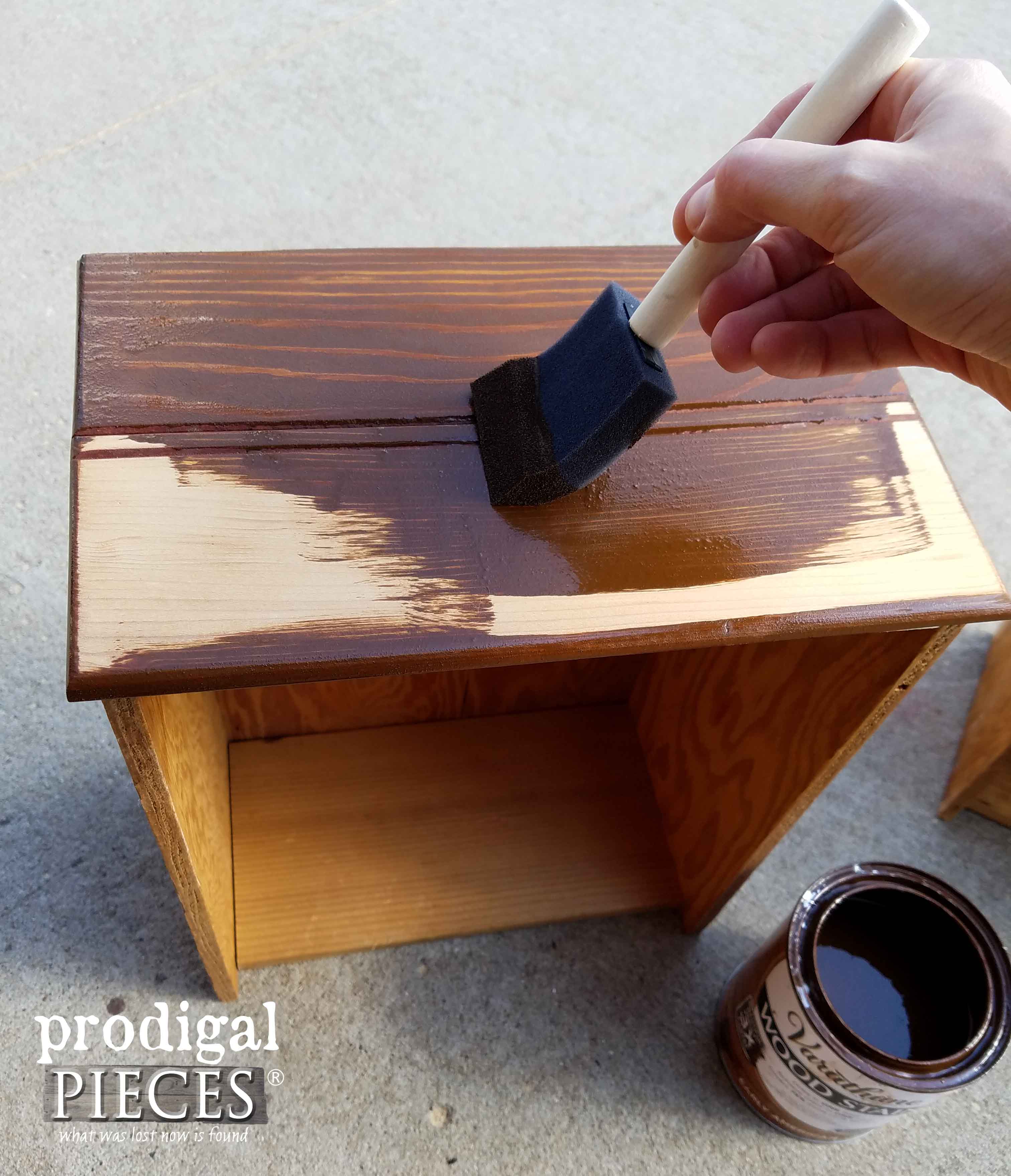Staining Apothecary Cabinet Drawers | Prodigal Pieces | prodigalpieces.com