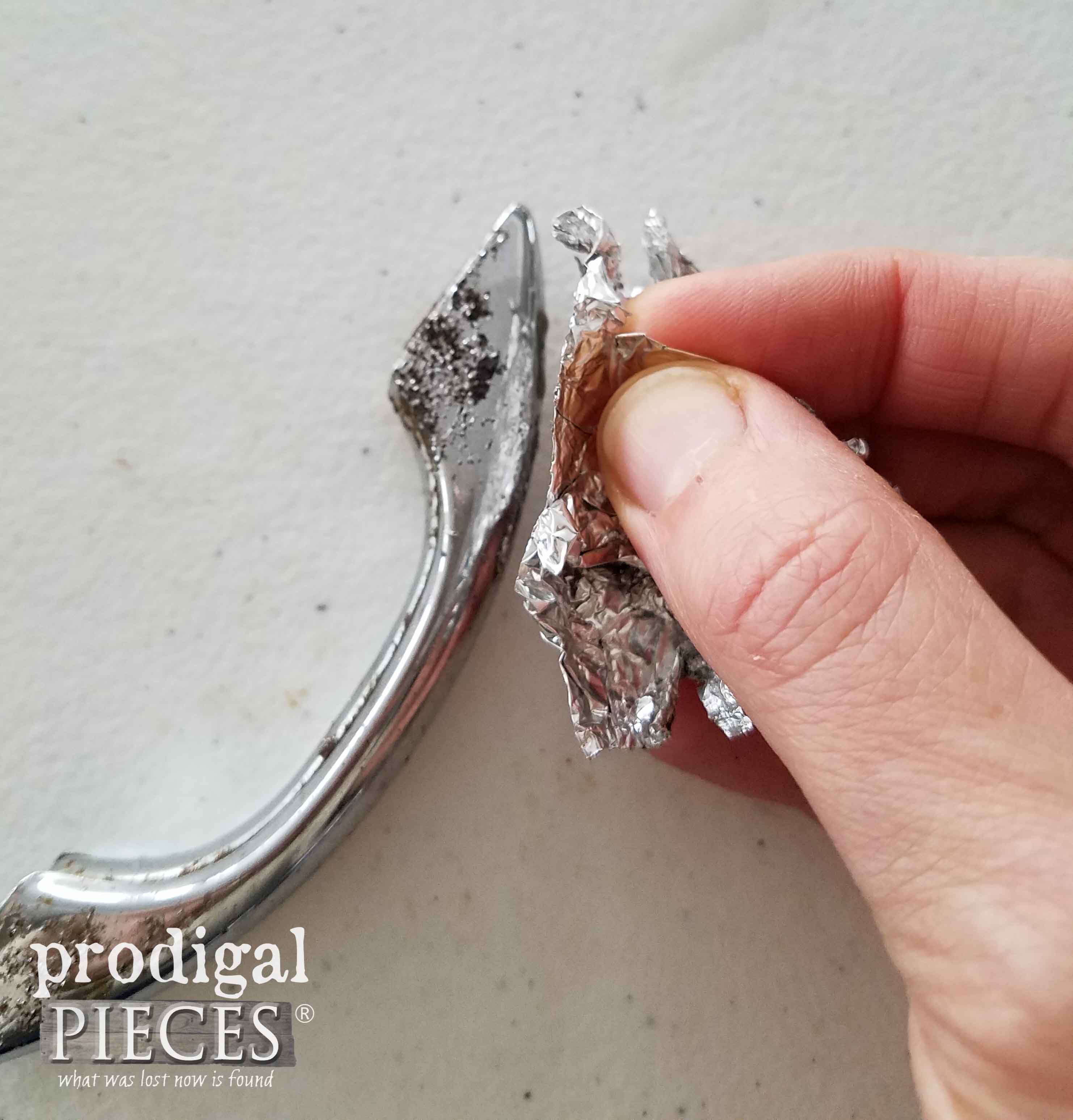 Repairing Chrome with Aluminum Foil by Prodigal Pieces | prodigalpieces.com