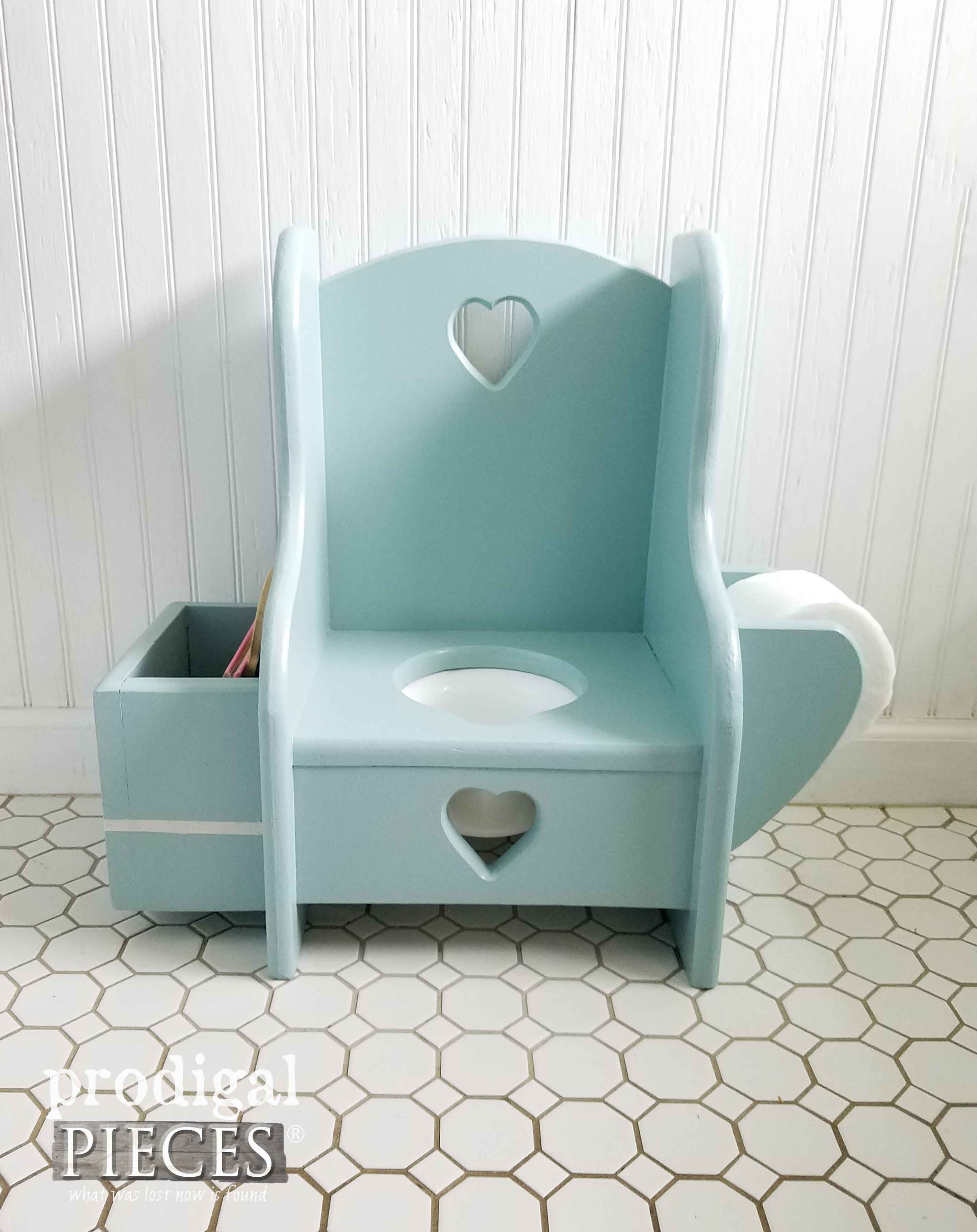 Potty Training Made fun with this Vintage Potty Chair Makeover by Prodigal Pieces | prodigalpieces.com