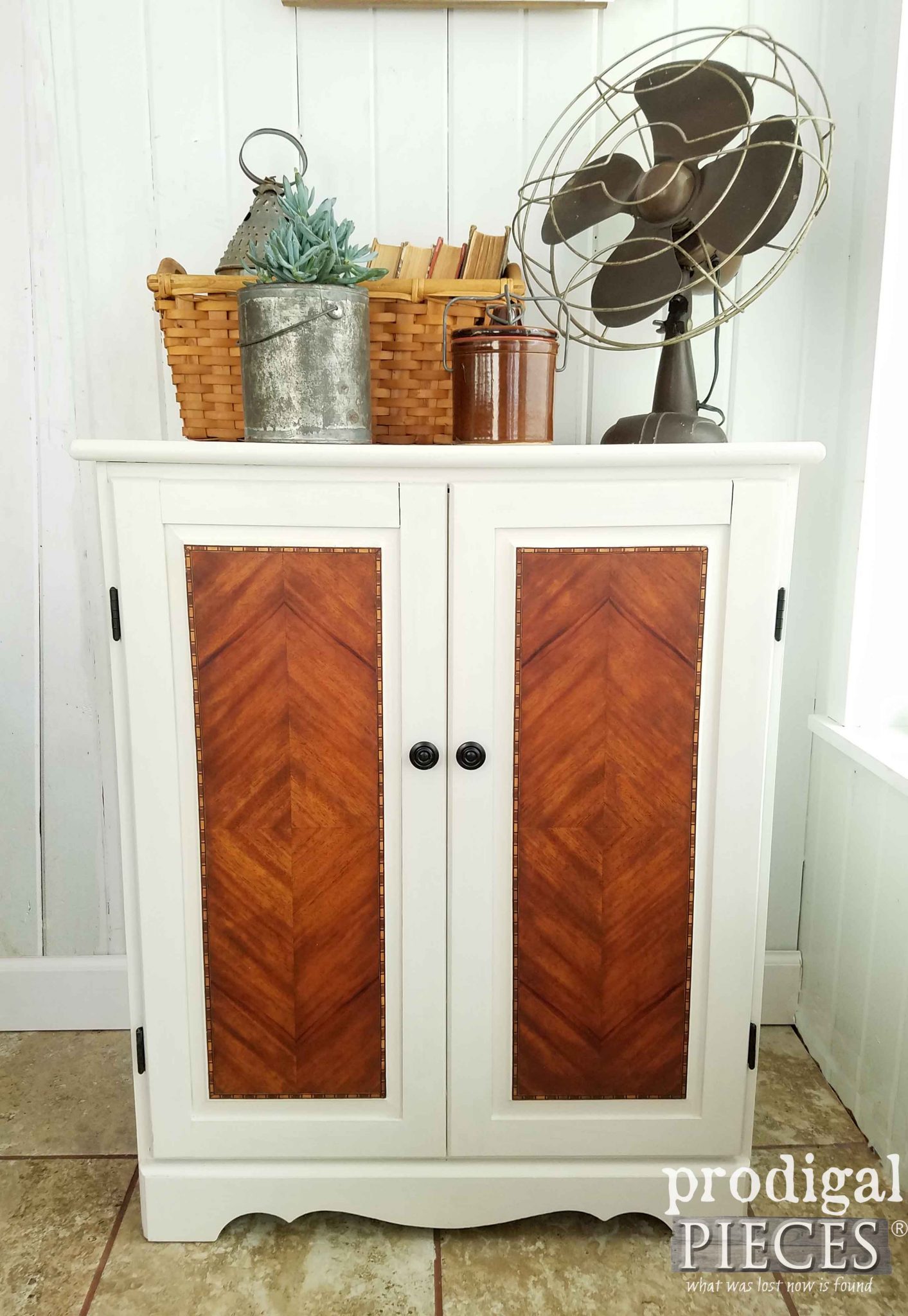 Updated Cabinet with a Modern Farmhouse Flair by Prodigal Pieces | prodigalpieces.com