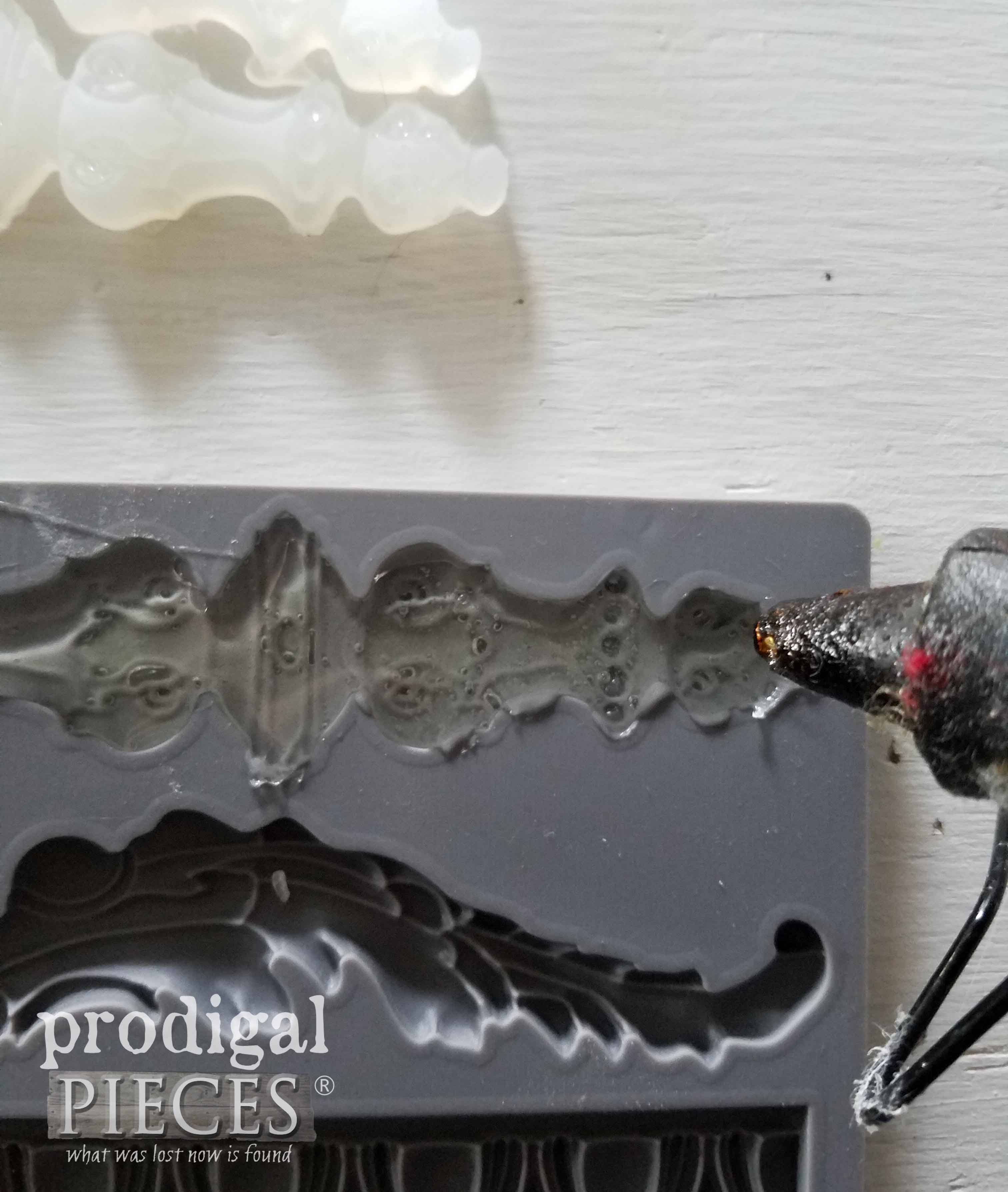 Use Hot Glue in Your Iron Orchid Designs Mold | prodigalpieces.com