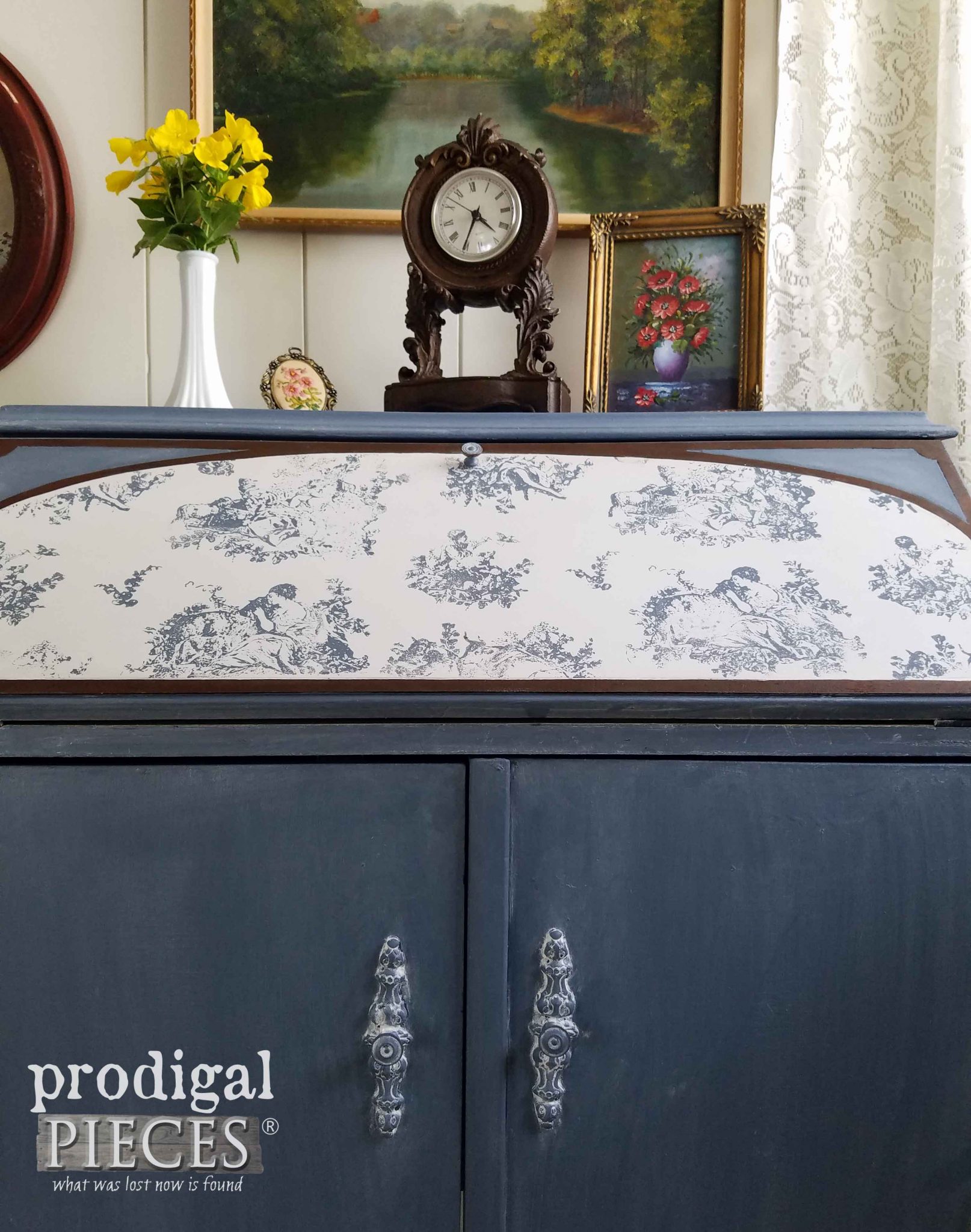 Vintage Desk with Cottage Style Flair by Prodigal Pieces | prodigalpieces.com