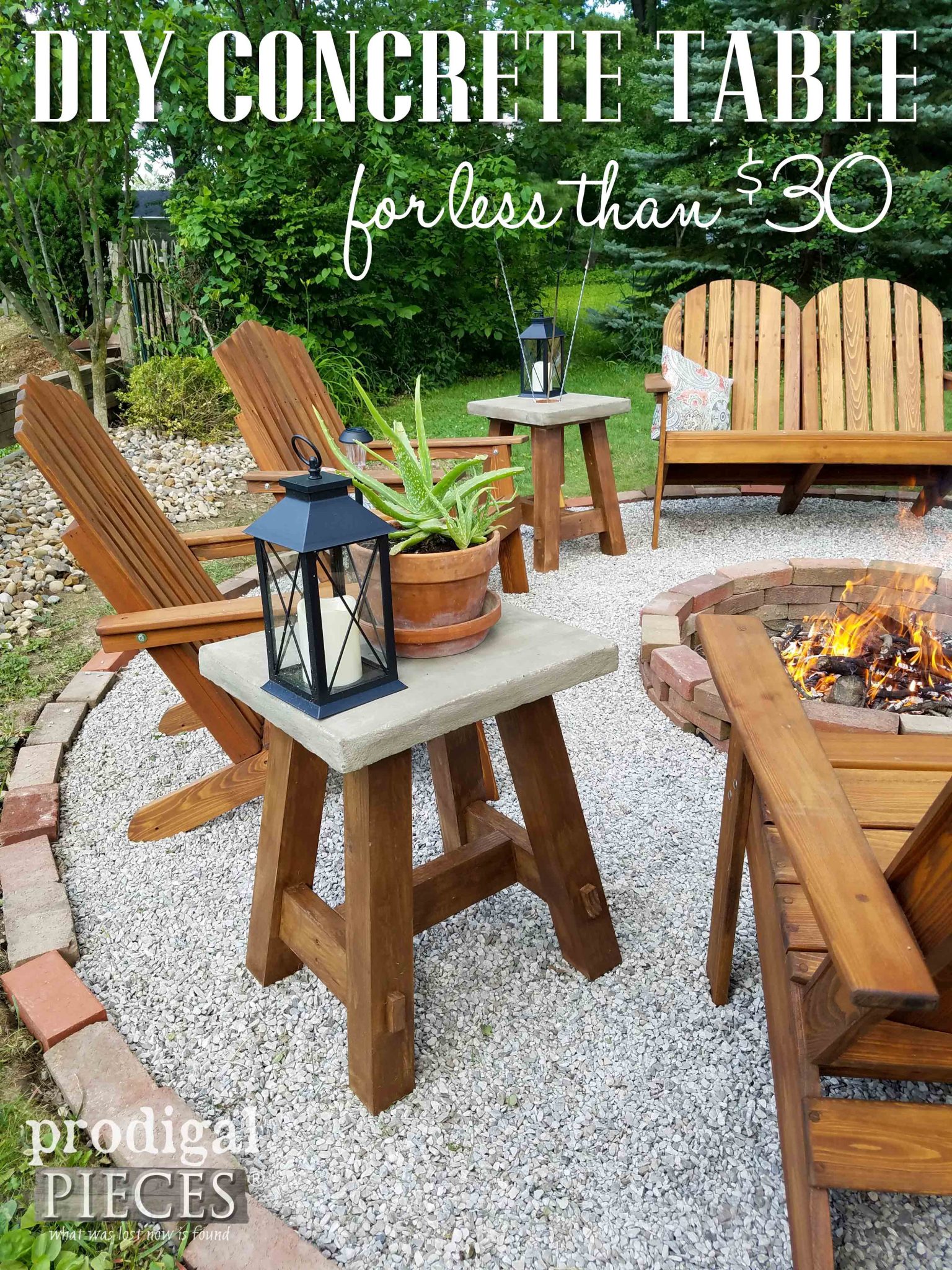 Build this Concrete Table for Less than $30. Easy-to-follow build plans by Prodigal Pieces | prodigalpieces.com