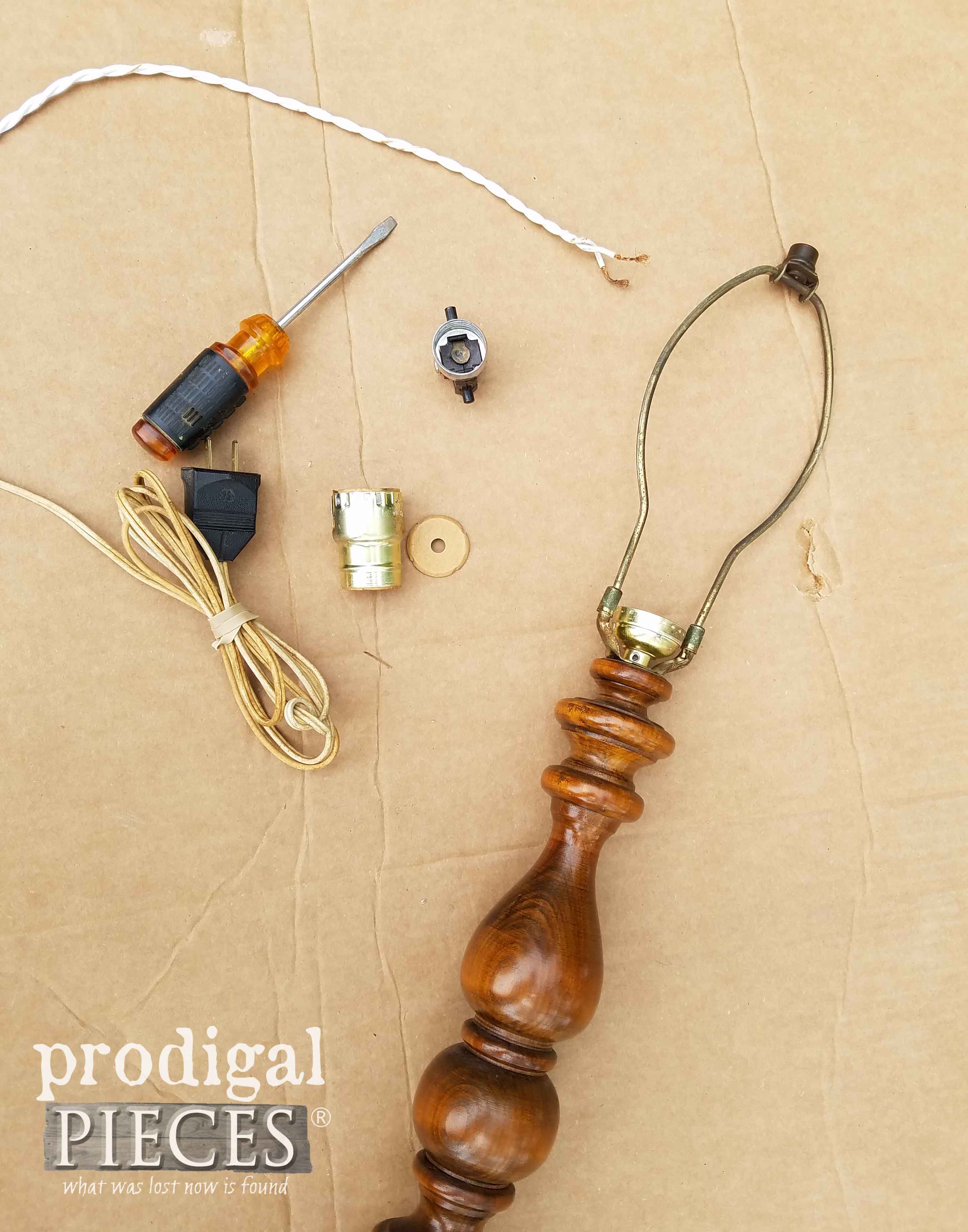 Supplies to make a DIY Solar Lamp by Prodigal Pieces | prodigalpieces.com