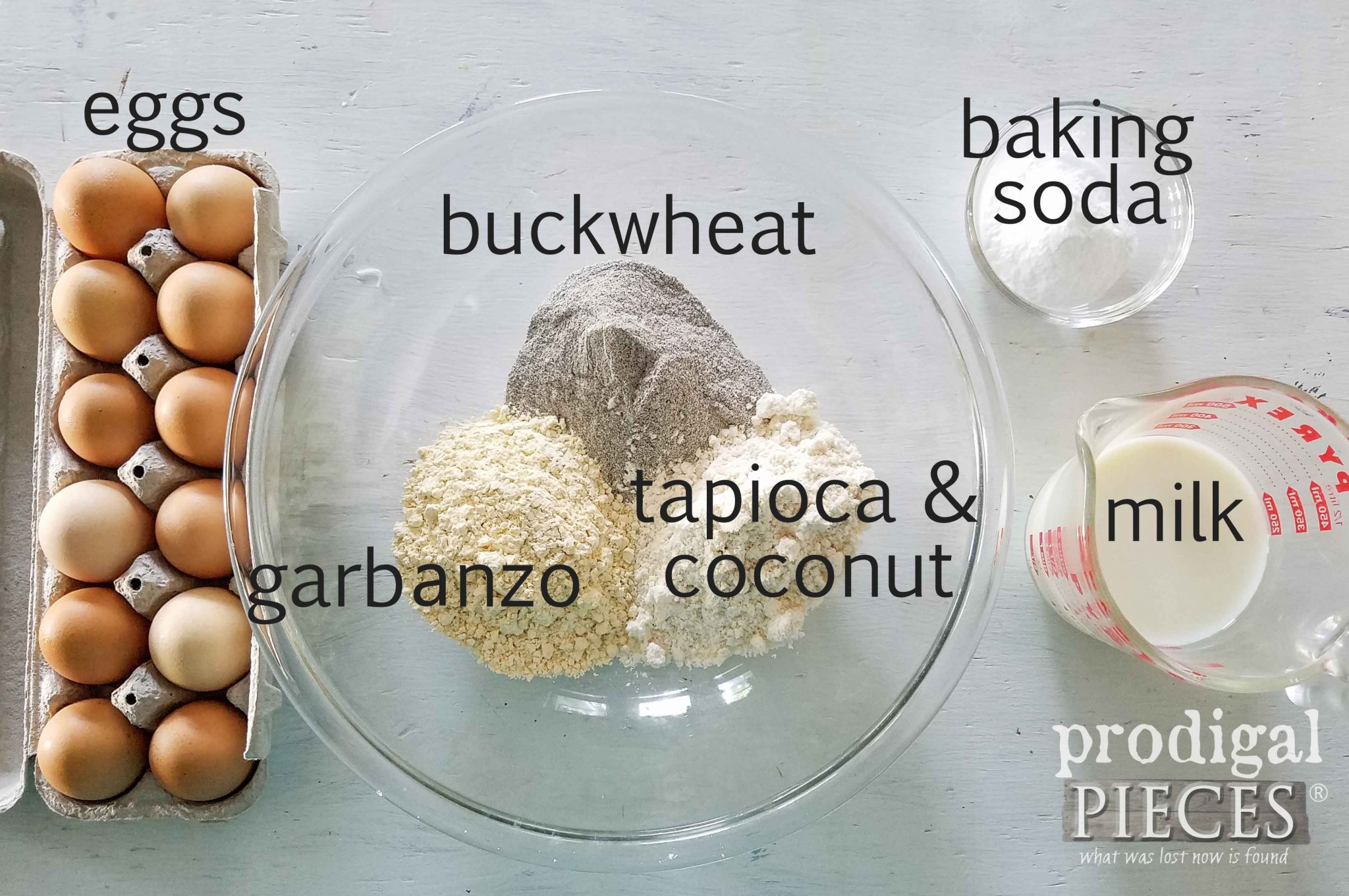 Dutch baby oven pancake ingredients. Recipe by Prodigal Pieces | prodigalpieces.com 