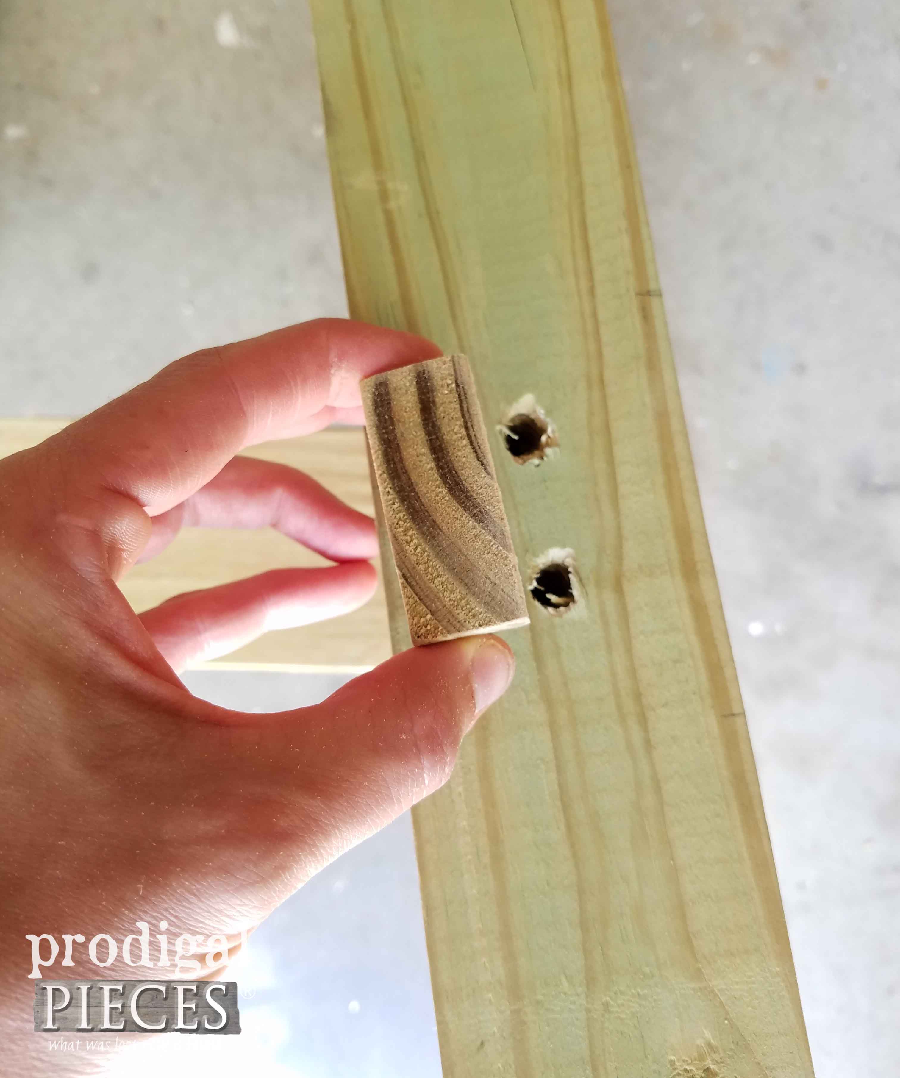 Faux Mortise and Tenon Joint for DIY Concrete Table by Prodigal Pieces | prodigalpieces.com