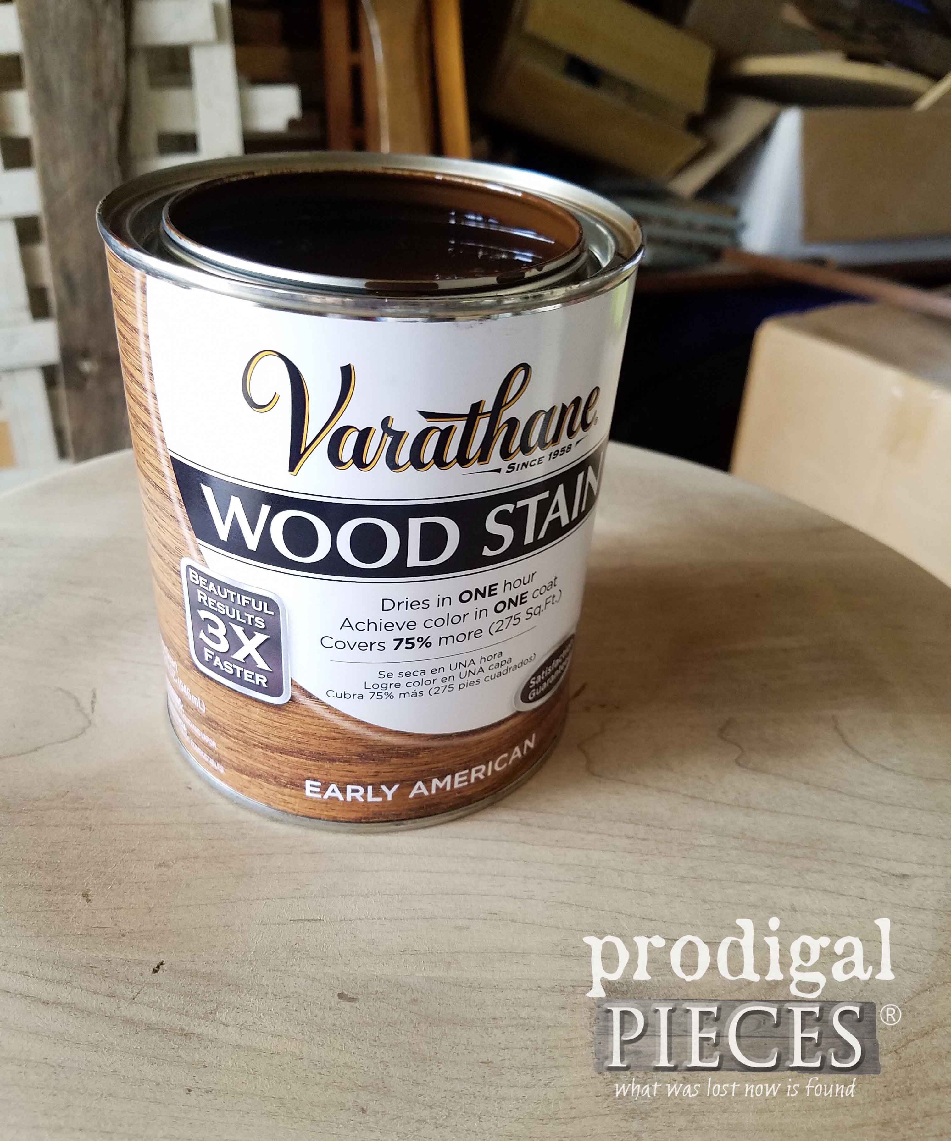 Using Early American Stain for Farmhouse Bar Stools by Prodigal Pieces | prodigalpieces.com