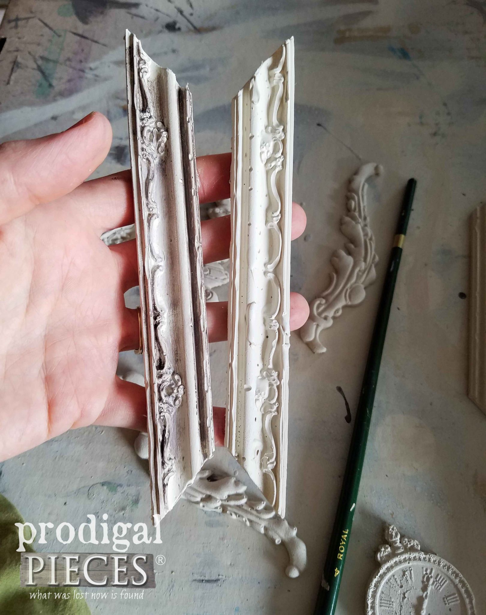 Mouldings made from Hot Glue | prodigalpieces.com