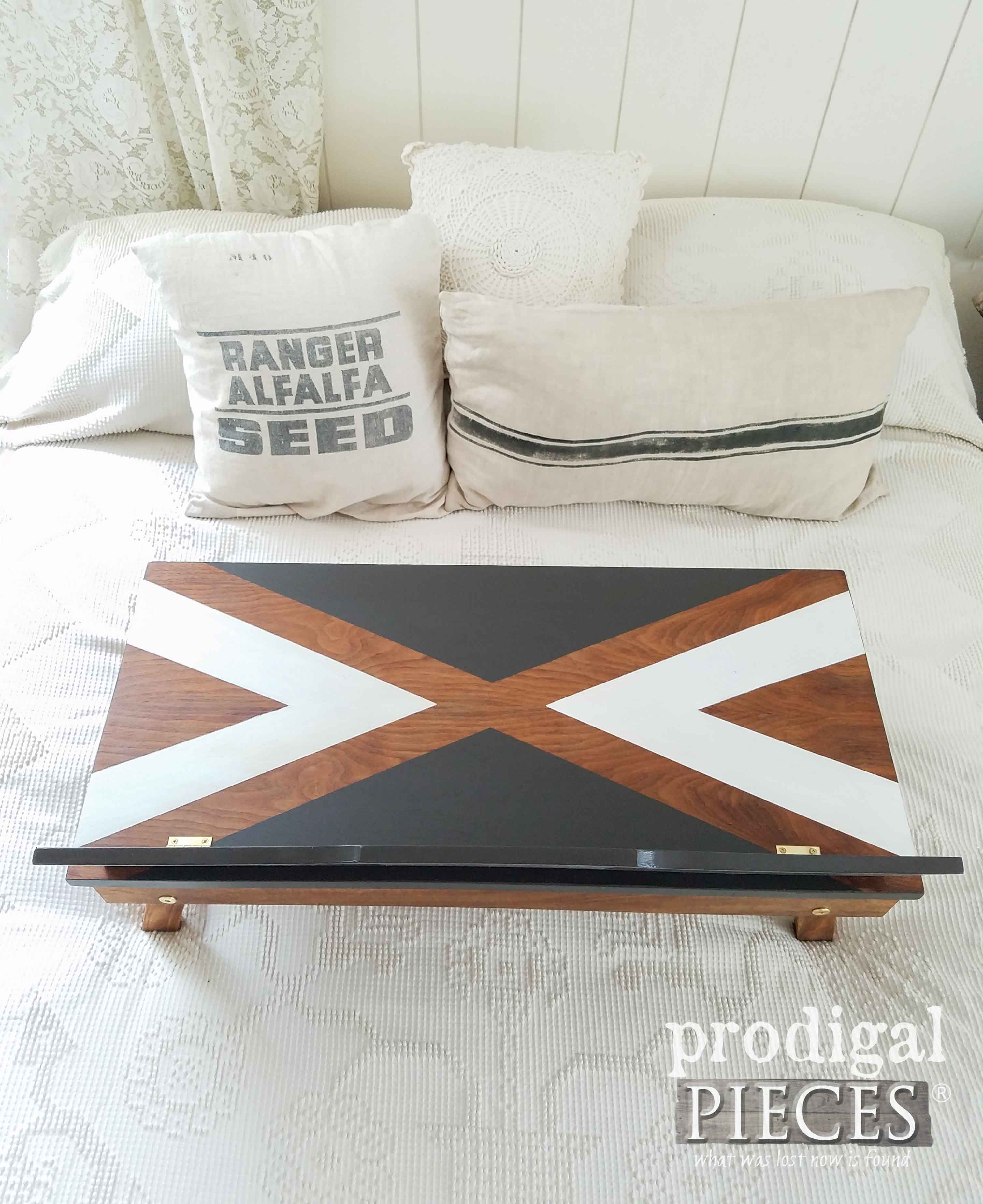 Upcycled Piano Bench becomes a Lap Desk with Storage by Prodigal Pieces | prodigalpieces.com